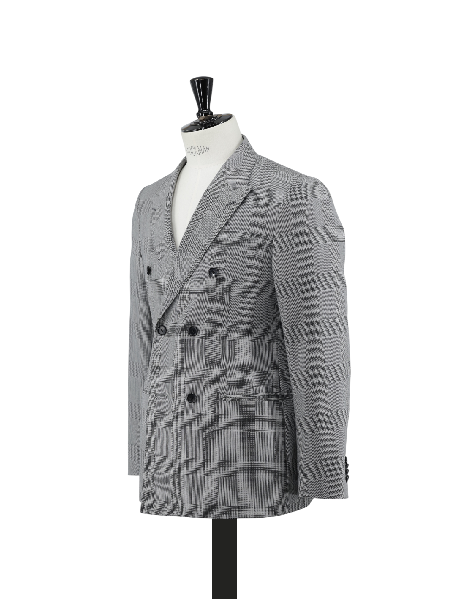 Caruso Grey Wool Double Breasted Prince of Wales Figaro Suit