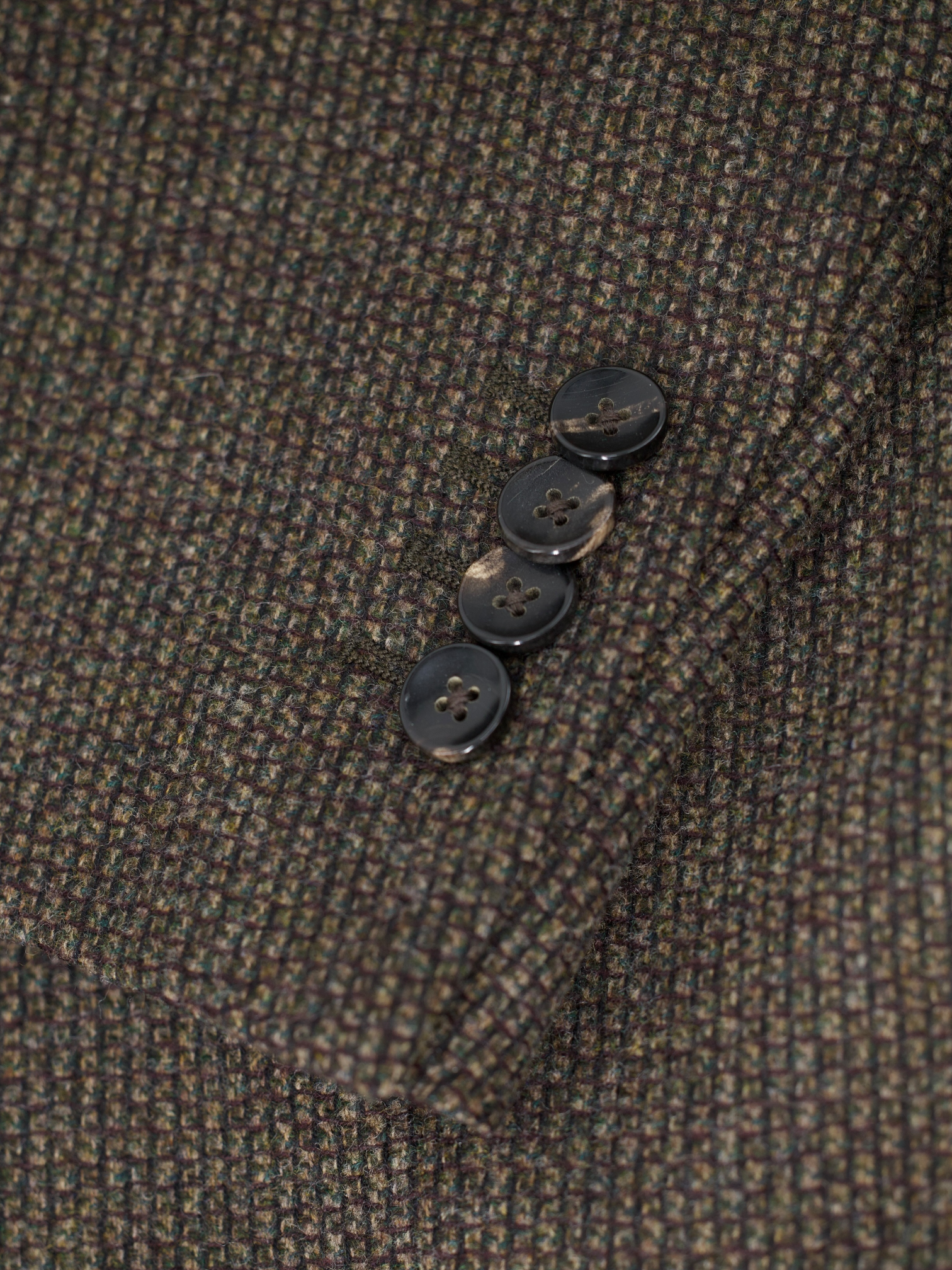 Lardini Brown Wool "Tessuto Exclusivo" Bicolor Micro-Pattern Jacket