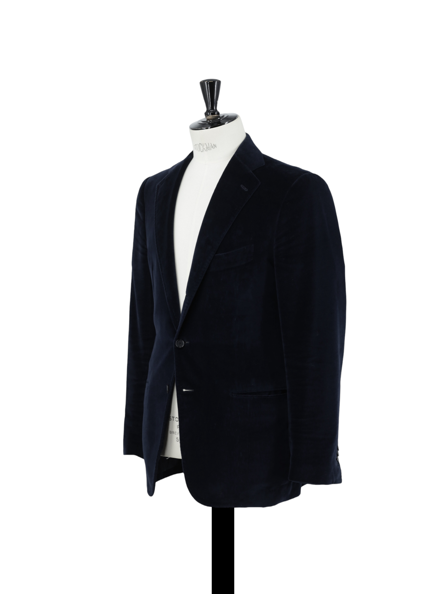 Cesare Attolini Navy Cotton & Cashmere Velvet Dinner Smoking Jacket