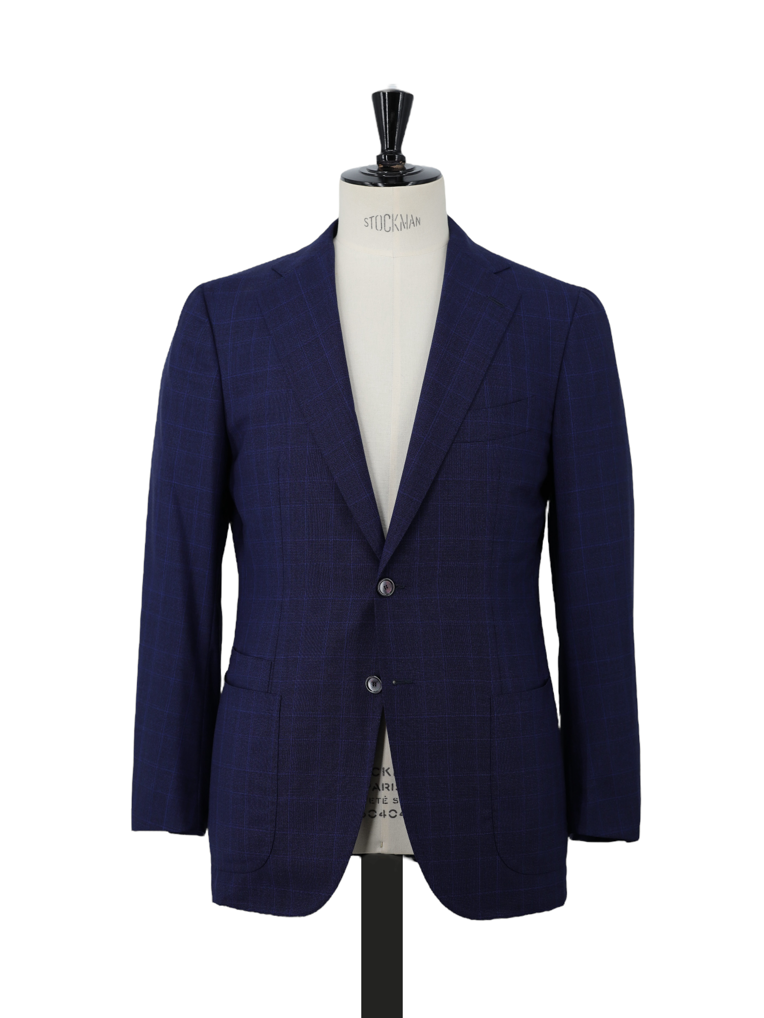 Cesare Attolini Navy & Royal Blue Super 130's Check Jacket