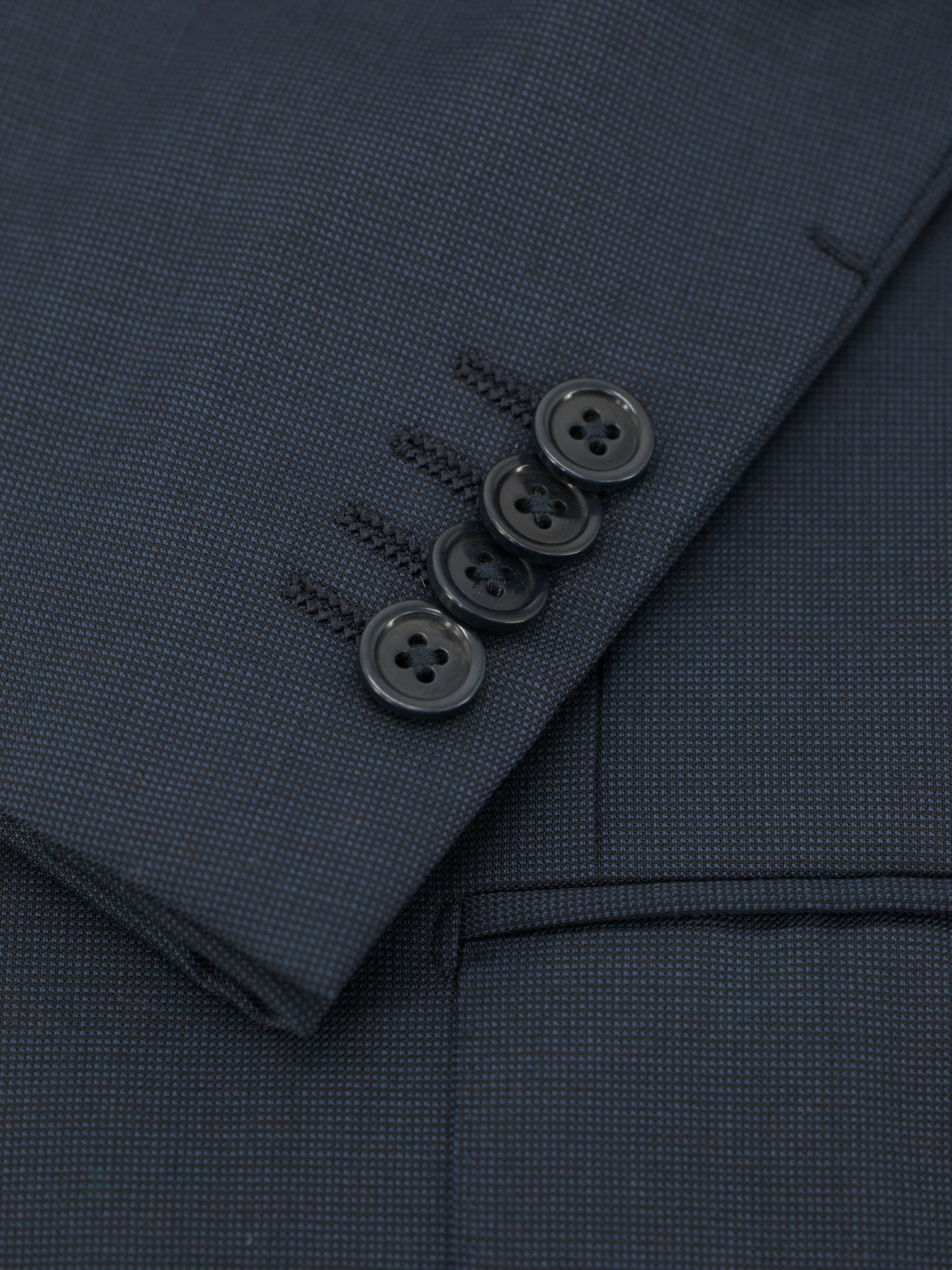 Ermenegildo Zegna Dark Blue Multiseason Wool Pinpoint Milano Suit