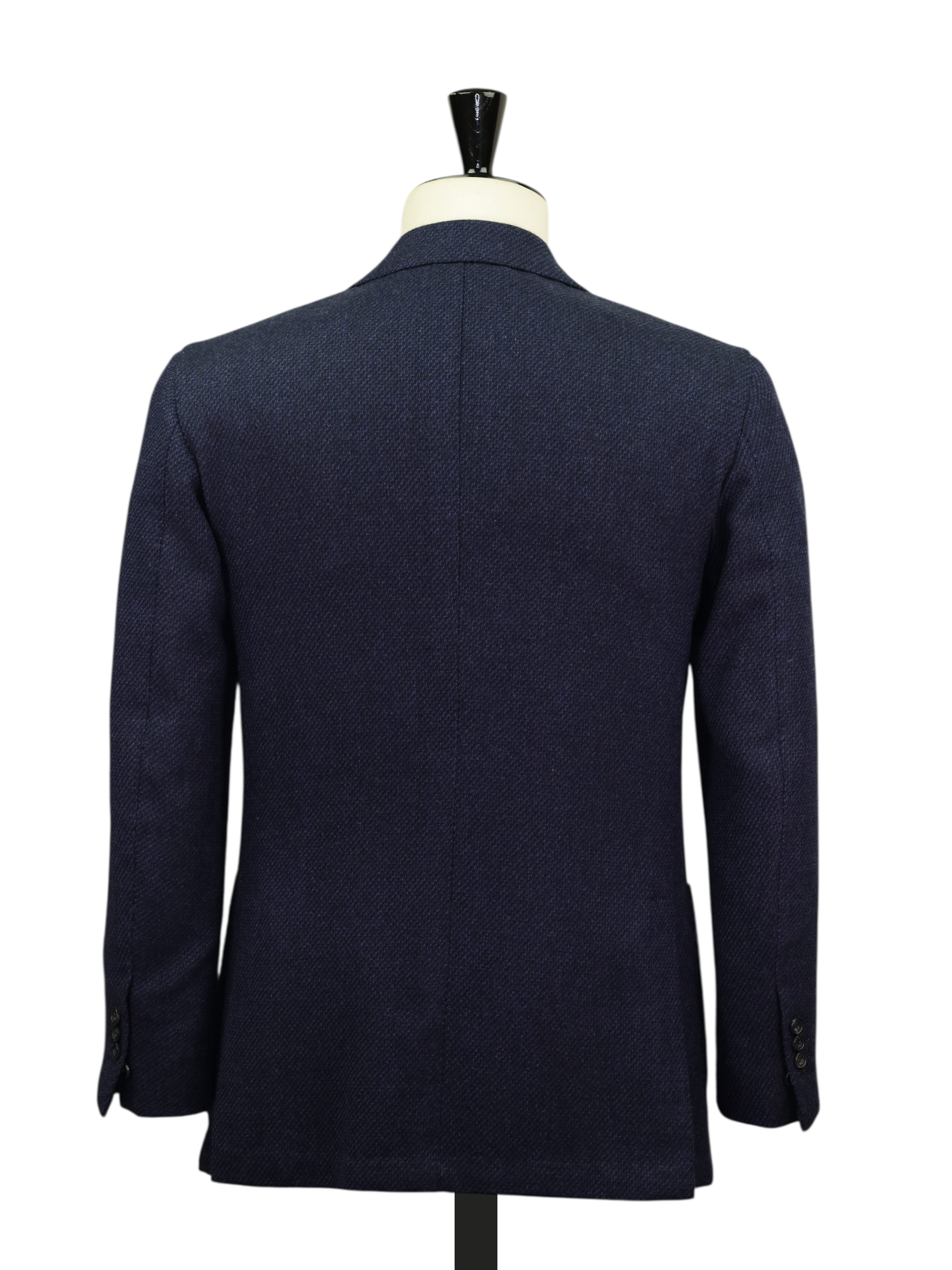 Kiton Blue Wool & Cashmere Bicolor Micro-Structure Jacket