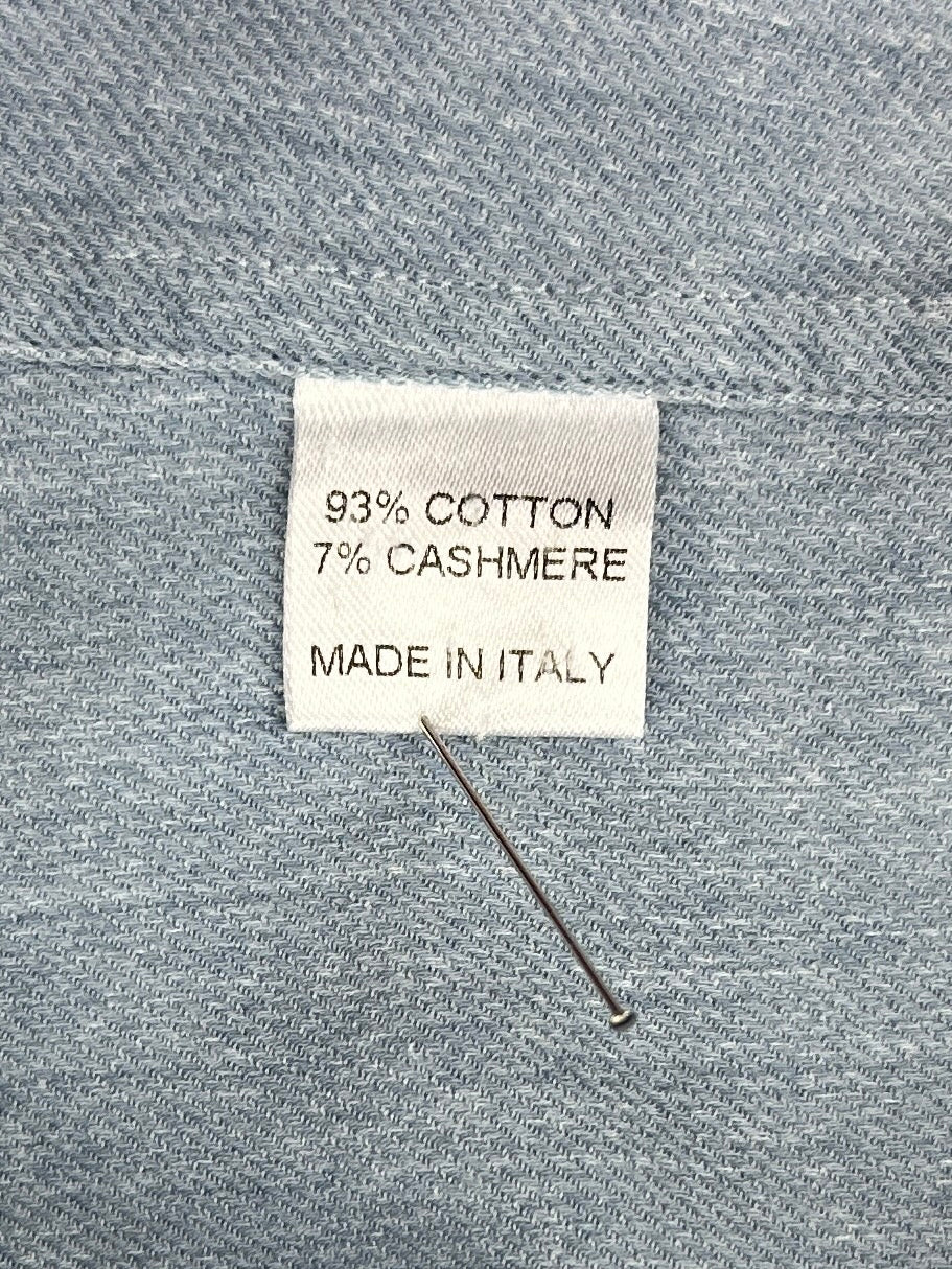 Fray Light Blue Brushed Cotton Cashmere Shirt