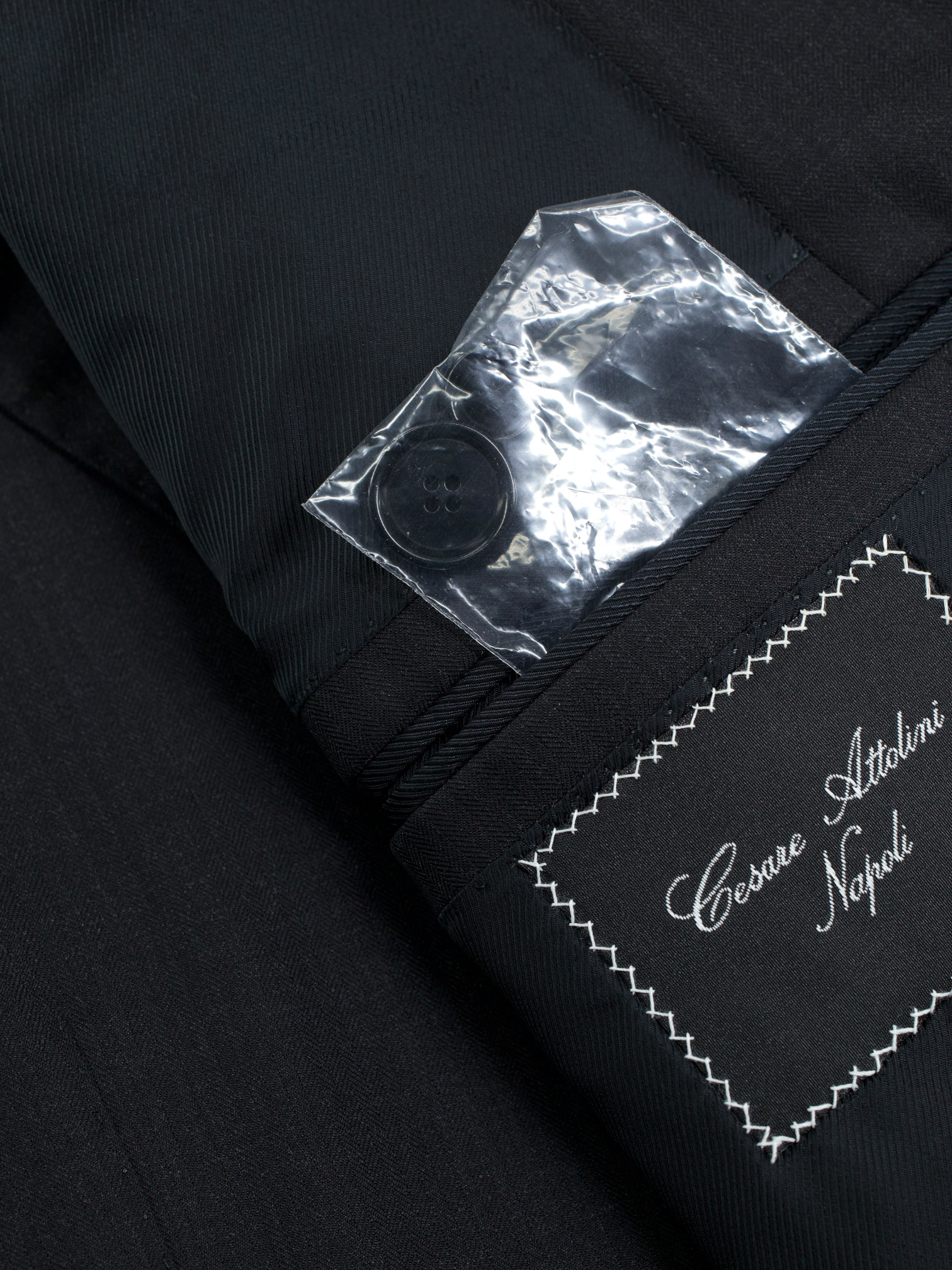 Cesare Attolini Anthracite Super 130's Micro-Herringbone Suit
