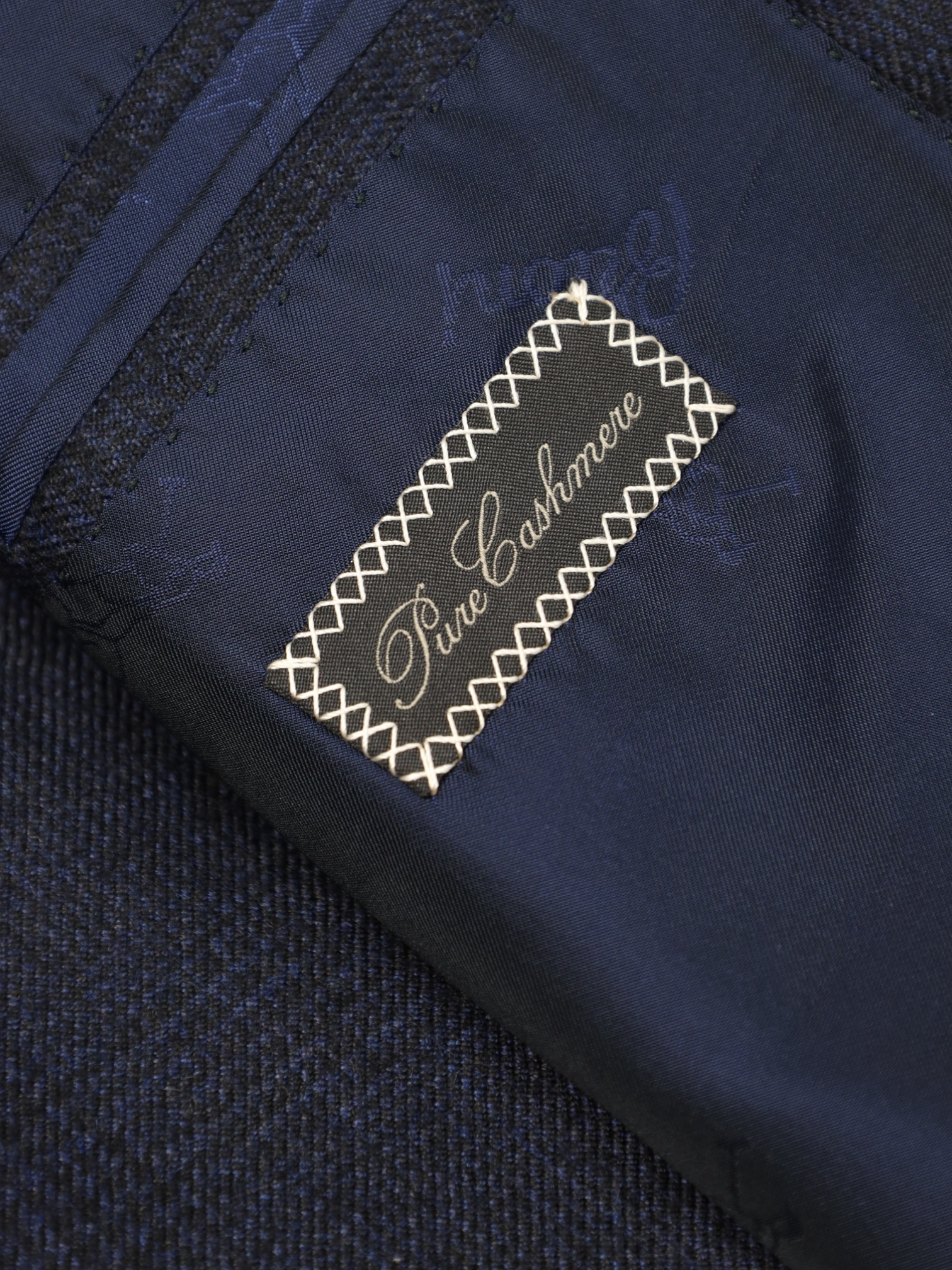 Brioni Navy Cashmere Glenplaid Colosseo Jacket