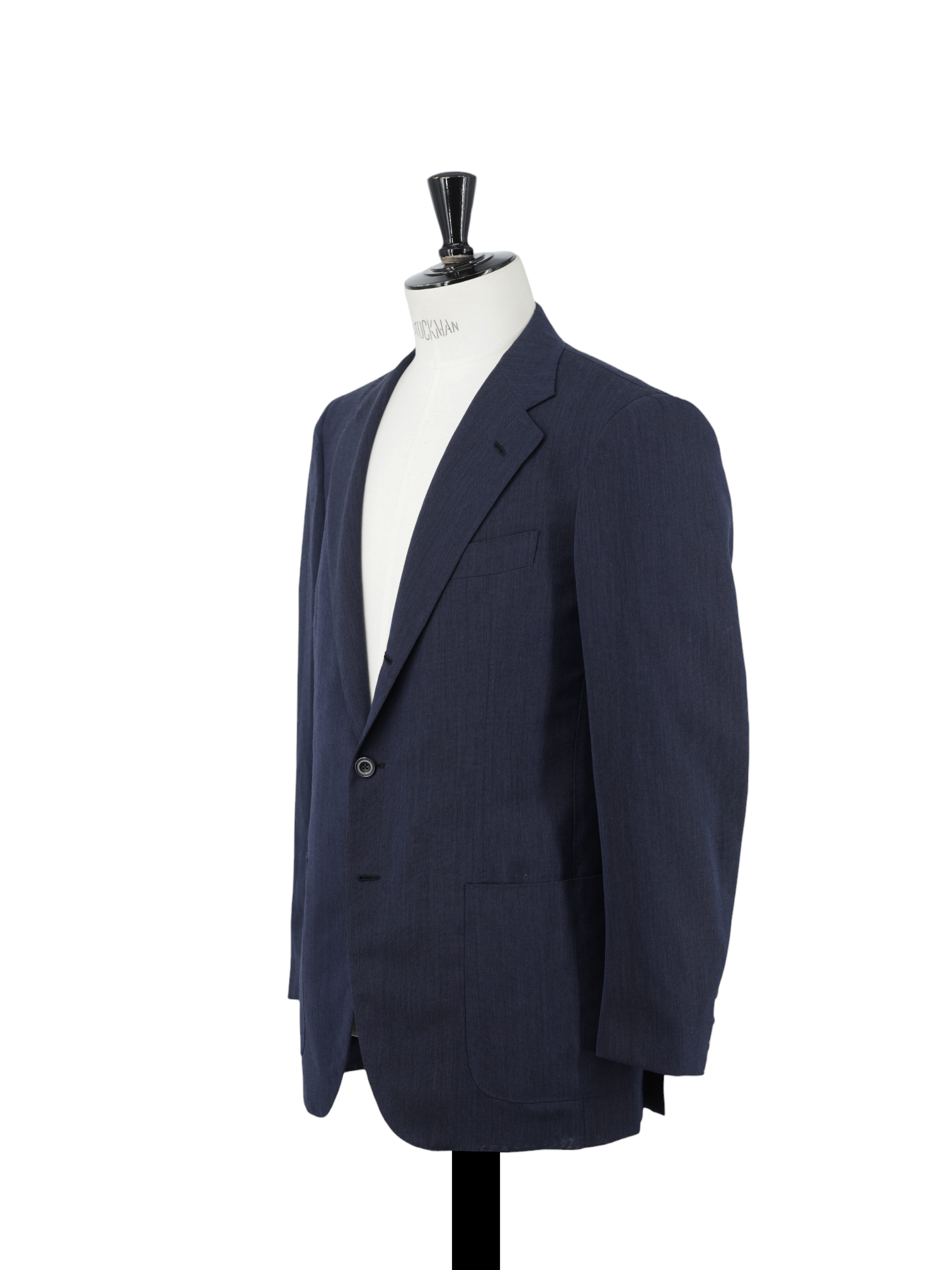 Rubinacci Dark Blue Wool & Mohair Hopsack Jacket