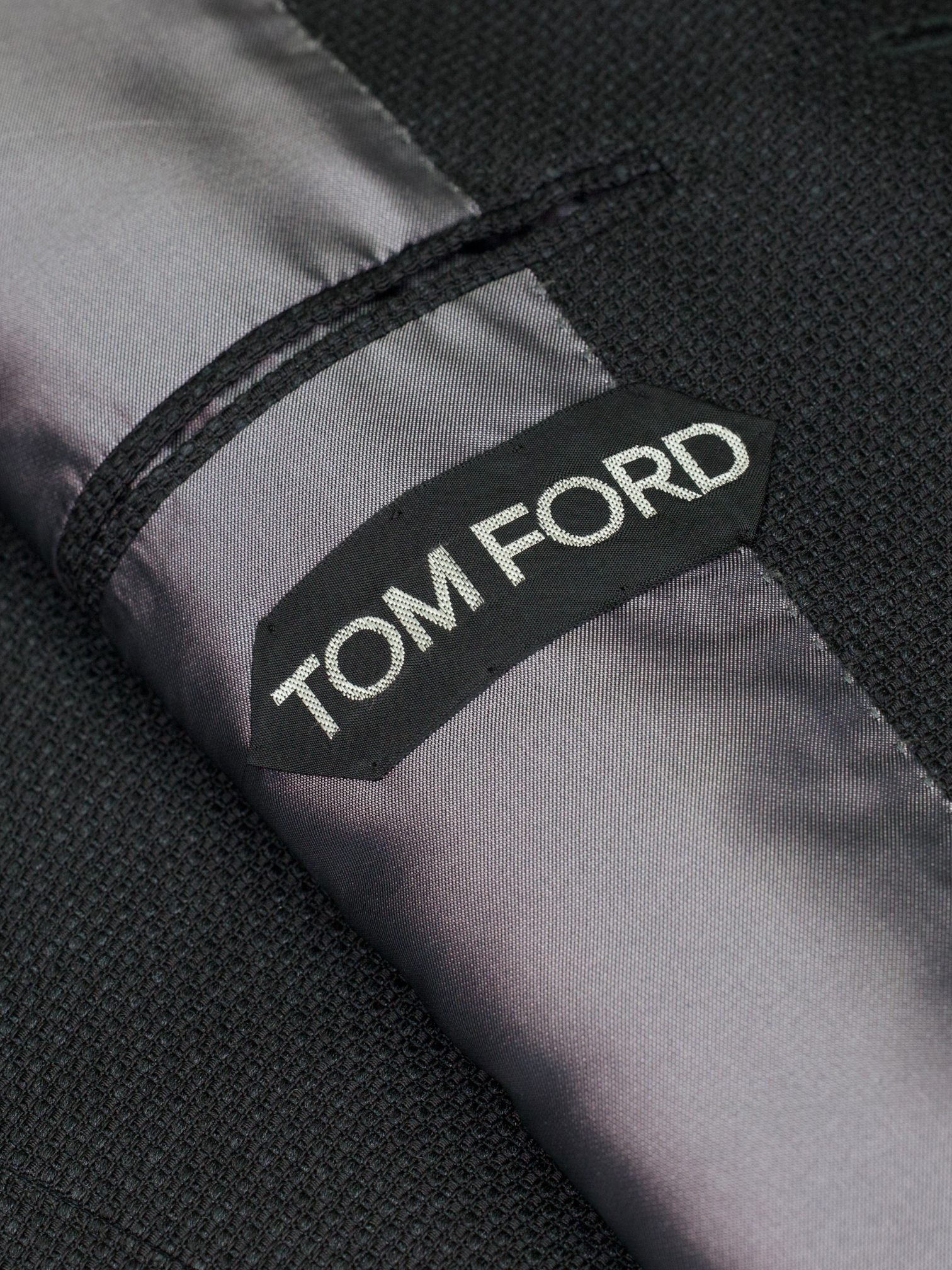 Tom Ford Black Silk & Cotton Micro-Structure Spencer Jacket