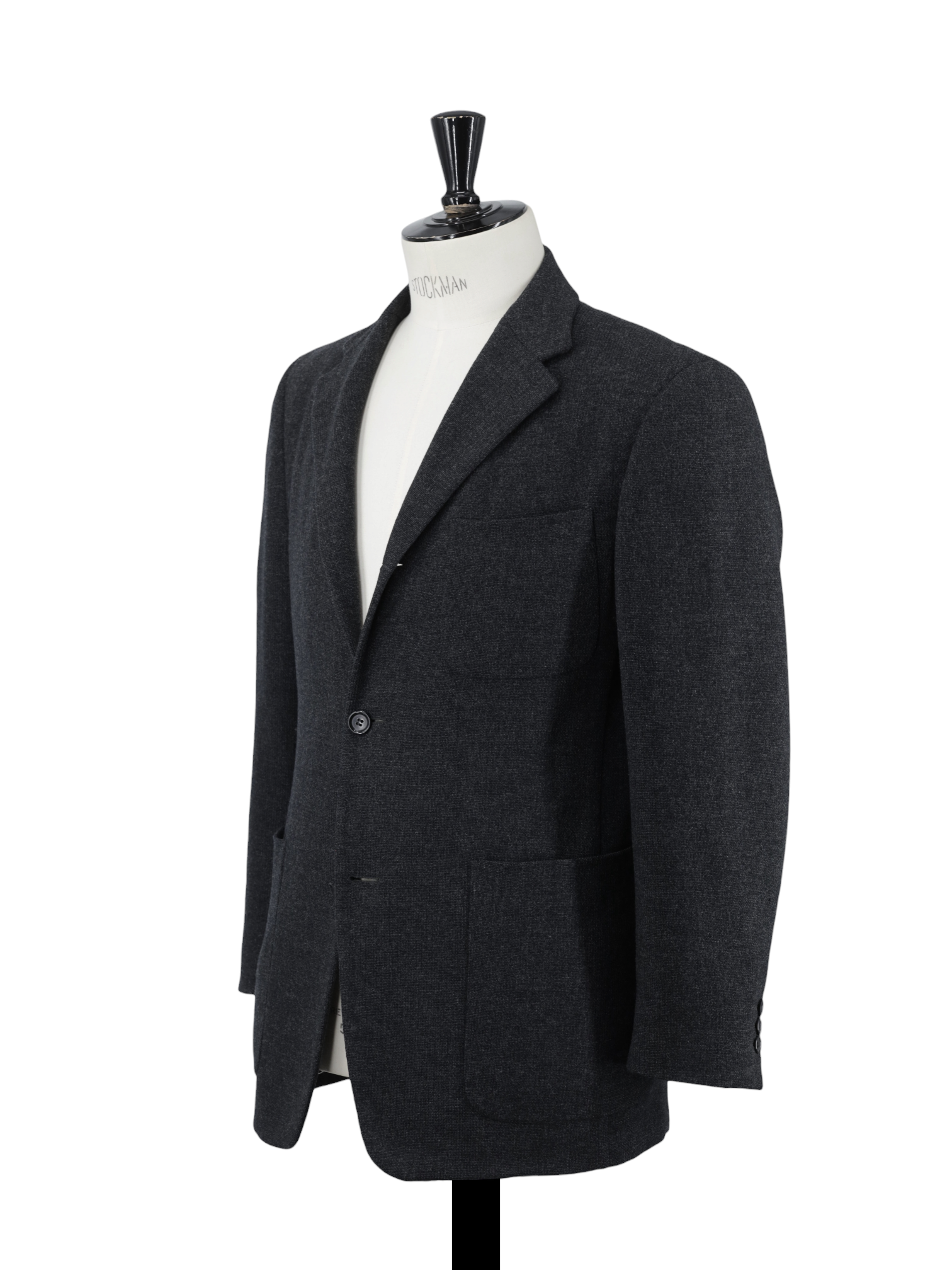 Ermenegildo Zegna Dark Grey Knitted Wool & Cashmere "Soft" Jacket