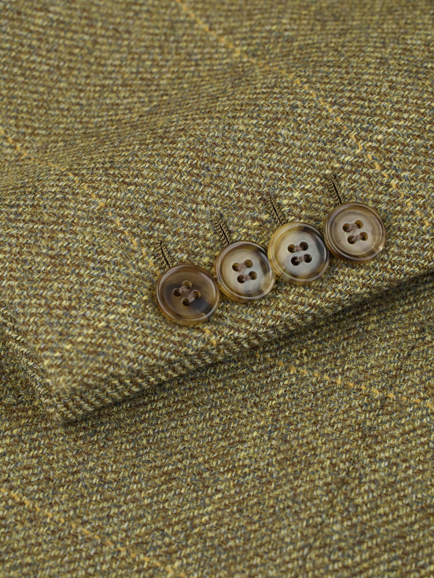 Brioni Moss-Brown Tweed Wool Windowpane Jacket