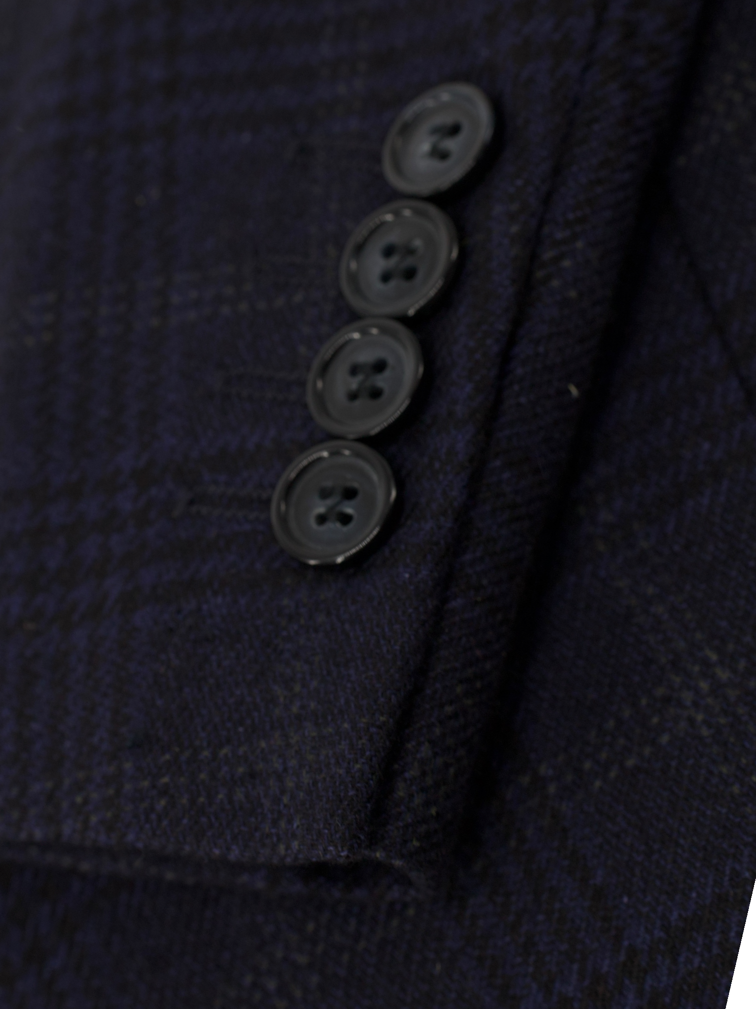 Brioni Dark Blue Silk & Cashmere Overcheck Palatino Jacket