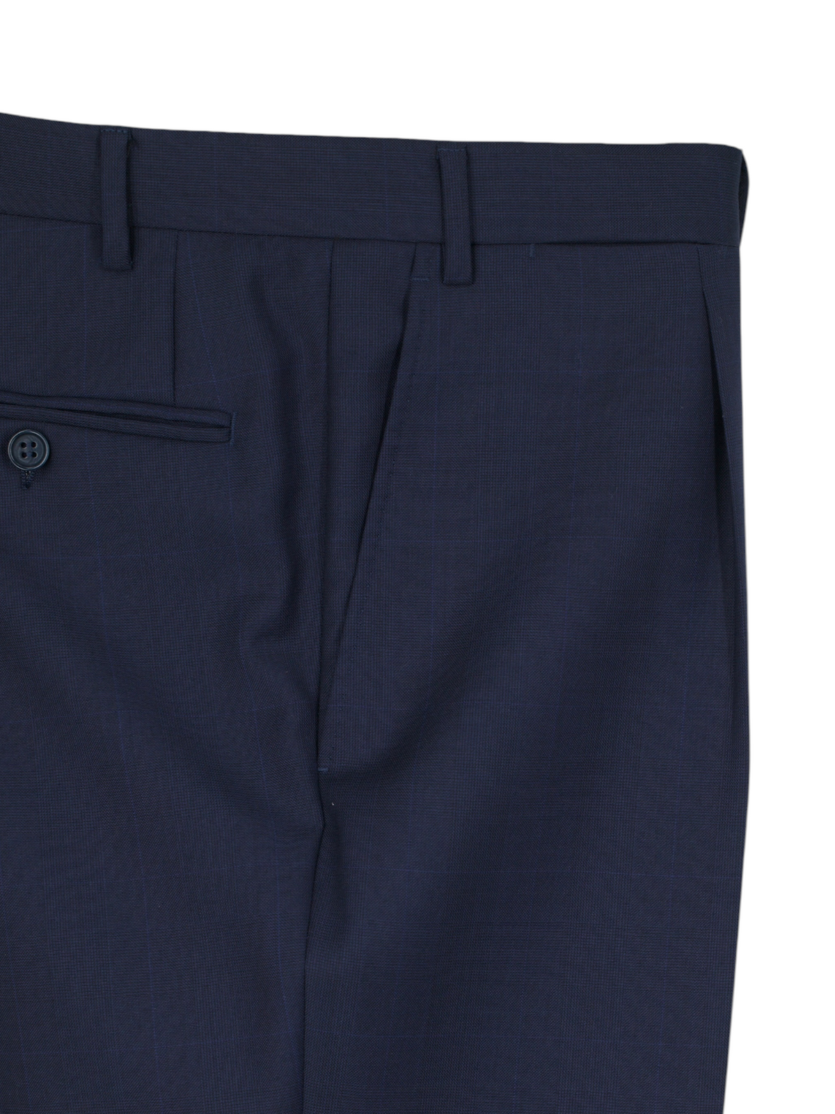 Canali Navy Fine-Wool Shadow-Check Vintage Milanese-Style Suit
