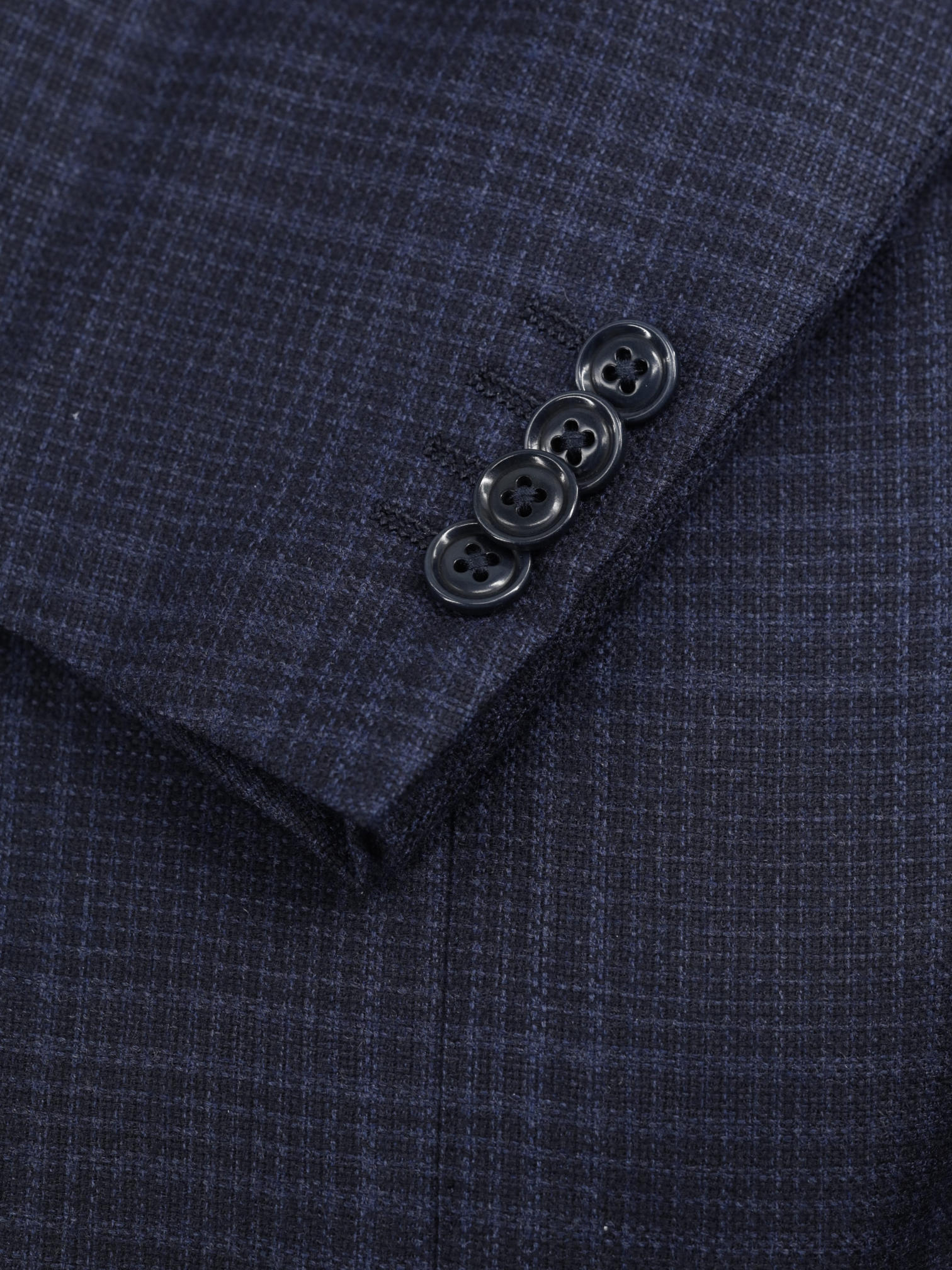Ermenegildo Zegna Navy Trofeo-Light Wool Prince of Wales Milano Easy Jacket