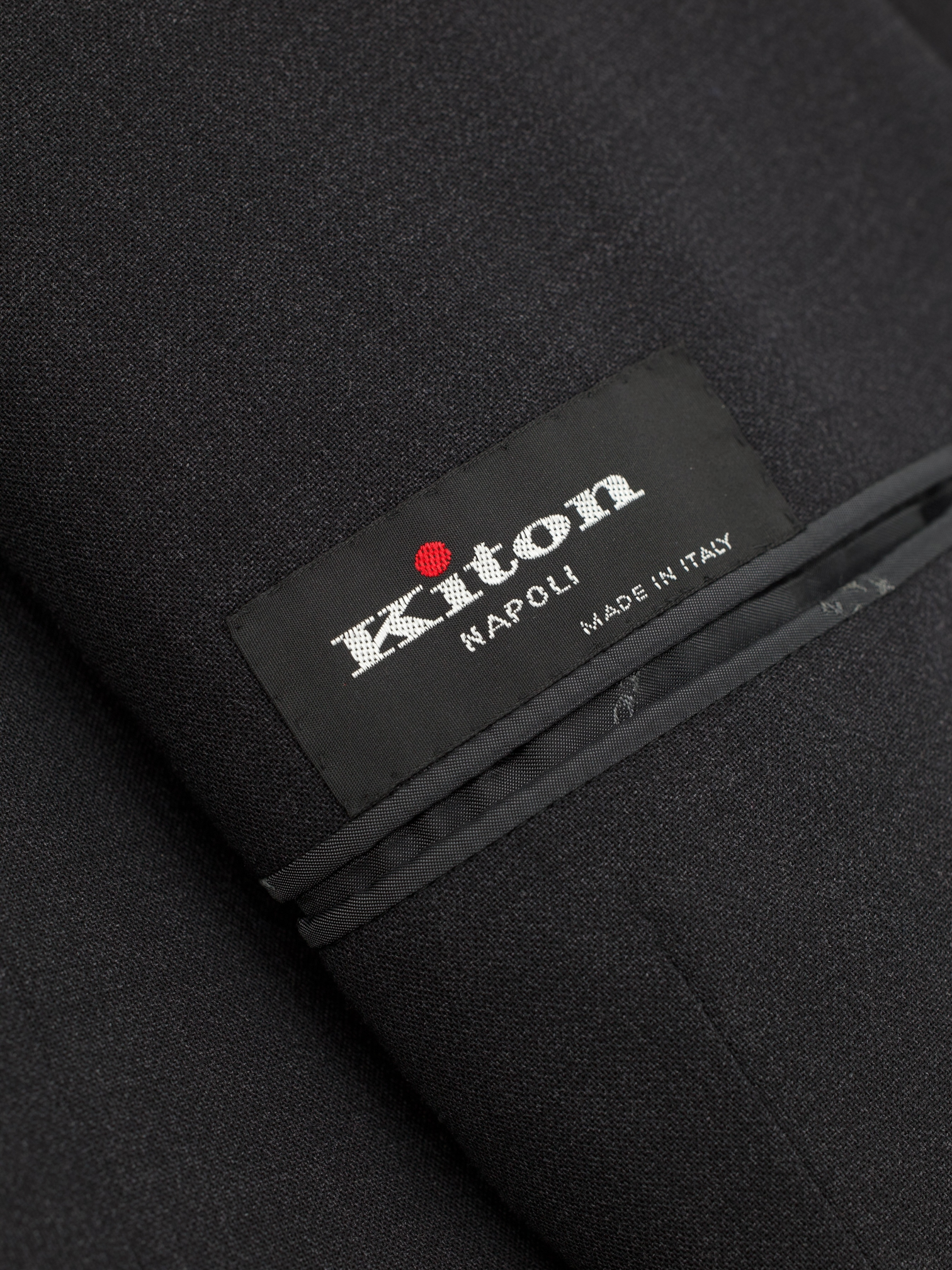 Kiton Anthracite Cool-Wool Neapolitan Double Breasted Suit