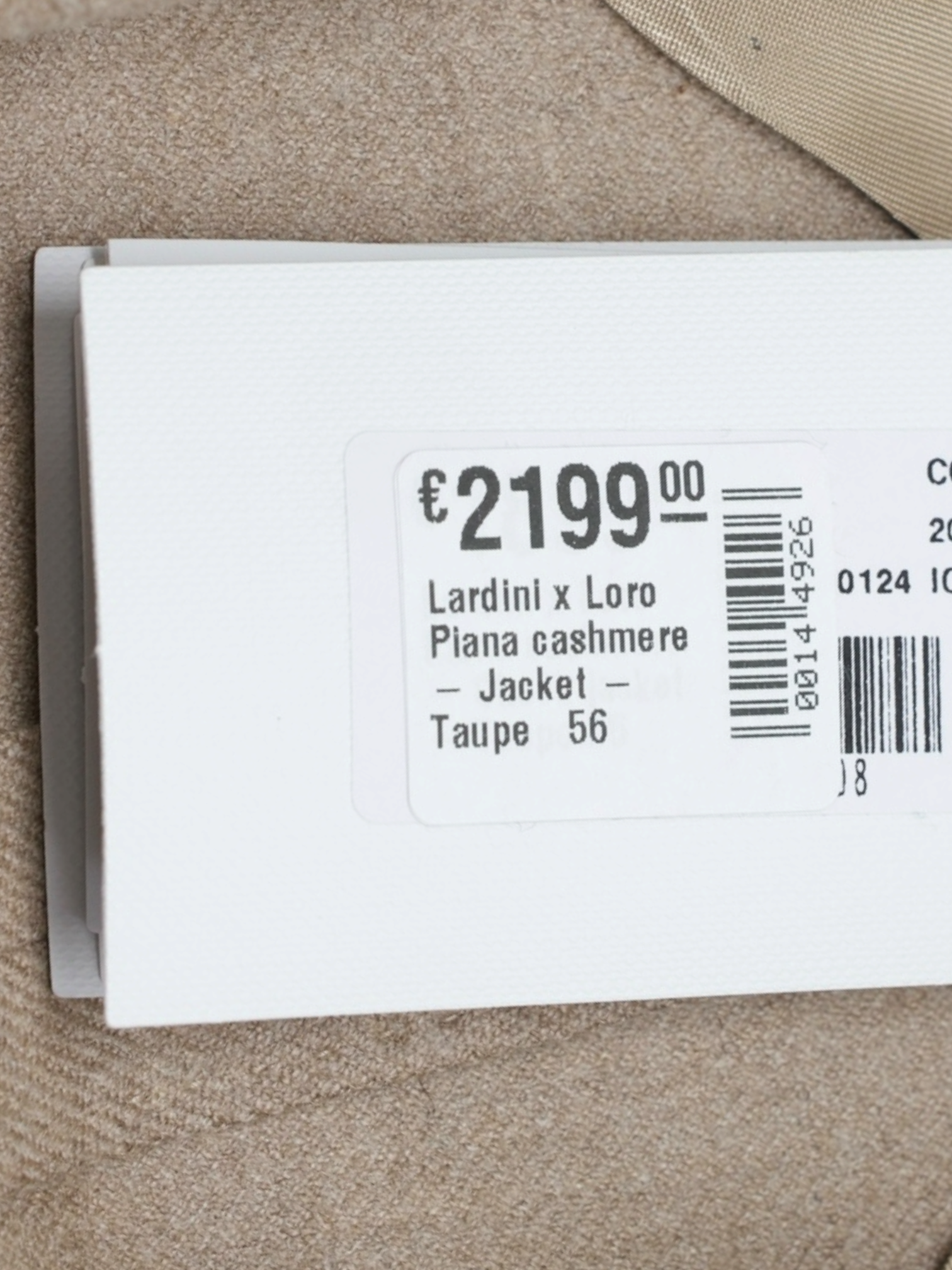 Lardini Light Brown Pure Cashmere-Award Twill Jacket