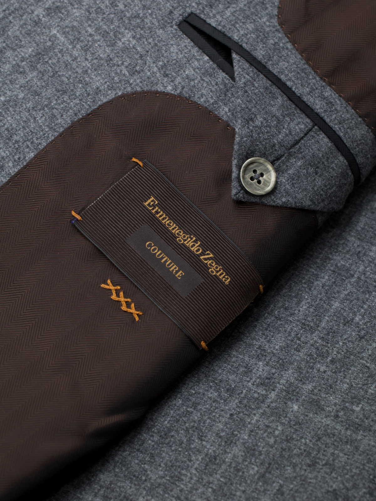 Ermenegildo Zegna Couture Grey Wool, Silk & Cashmere Micro-Check Suit