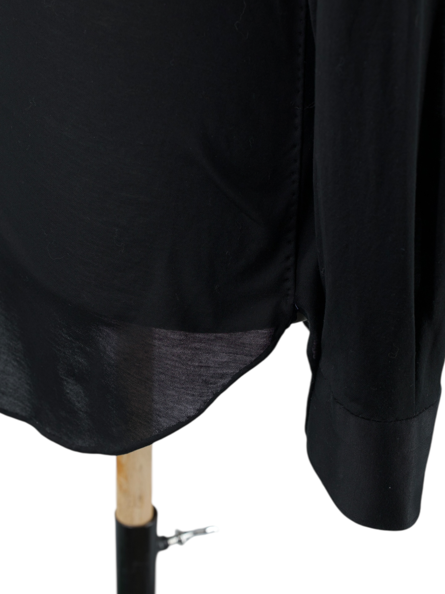 Kiton Black Jersey-Knitted Cotton Shirt