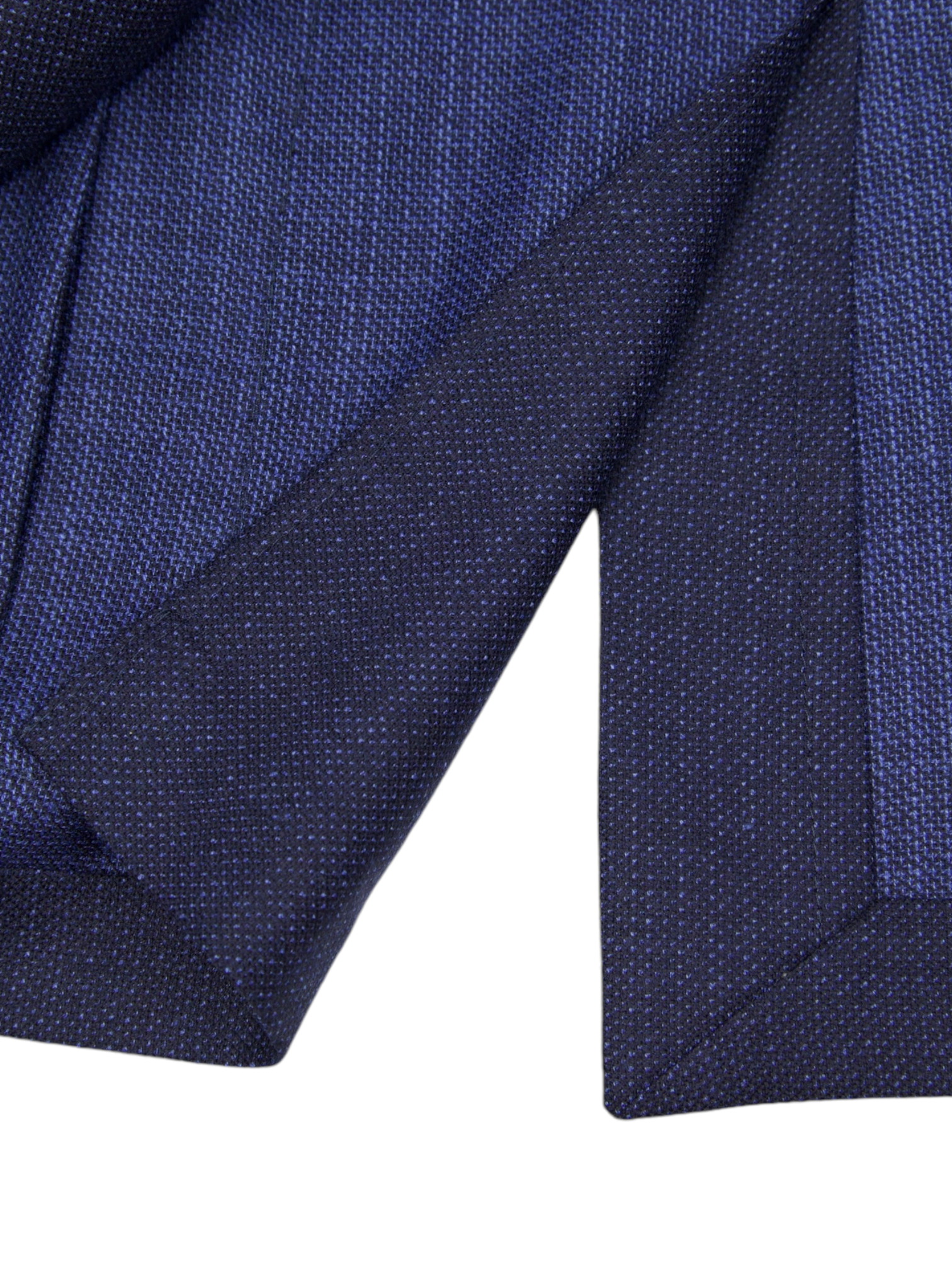 Corneliani Blue Virgin Wool Bicolor Pinpoint Jacket