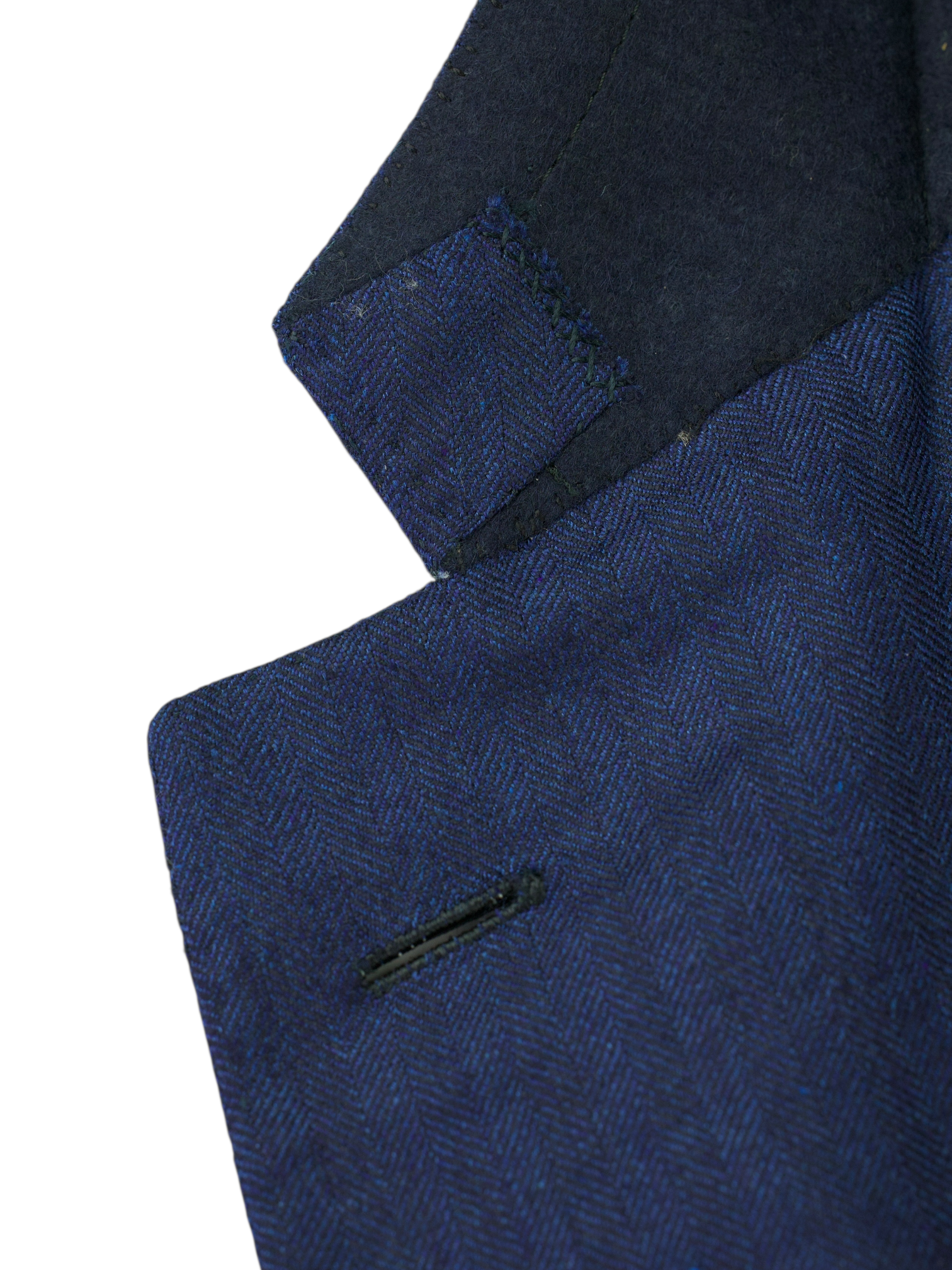 Brioni Royal Blue Cashmere & Silk Herringbone Parlamento Jacket