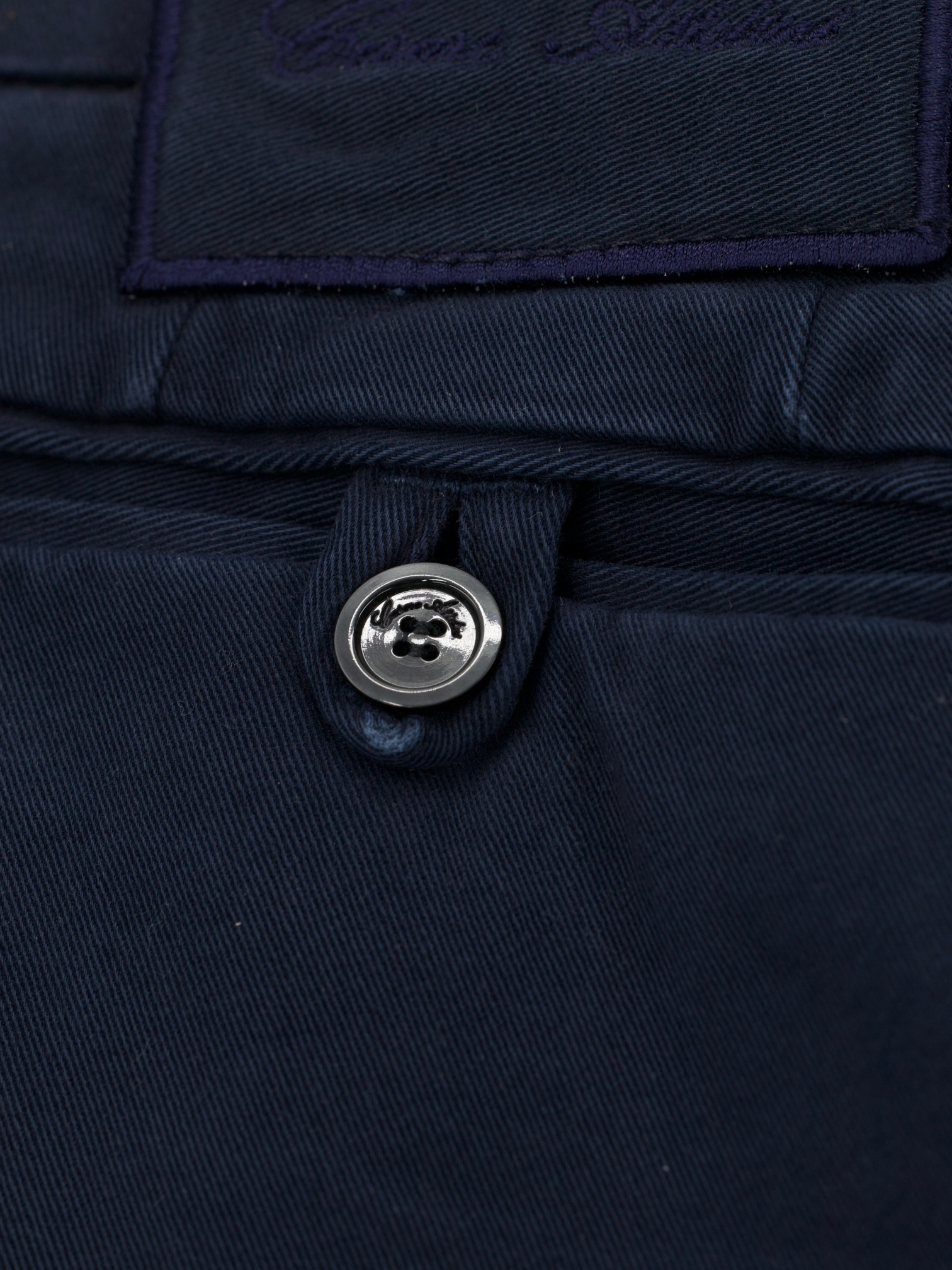Cesare Attolini Navy Cotton "201" Dress Chino