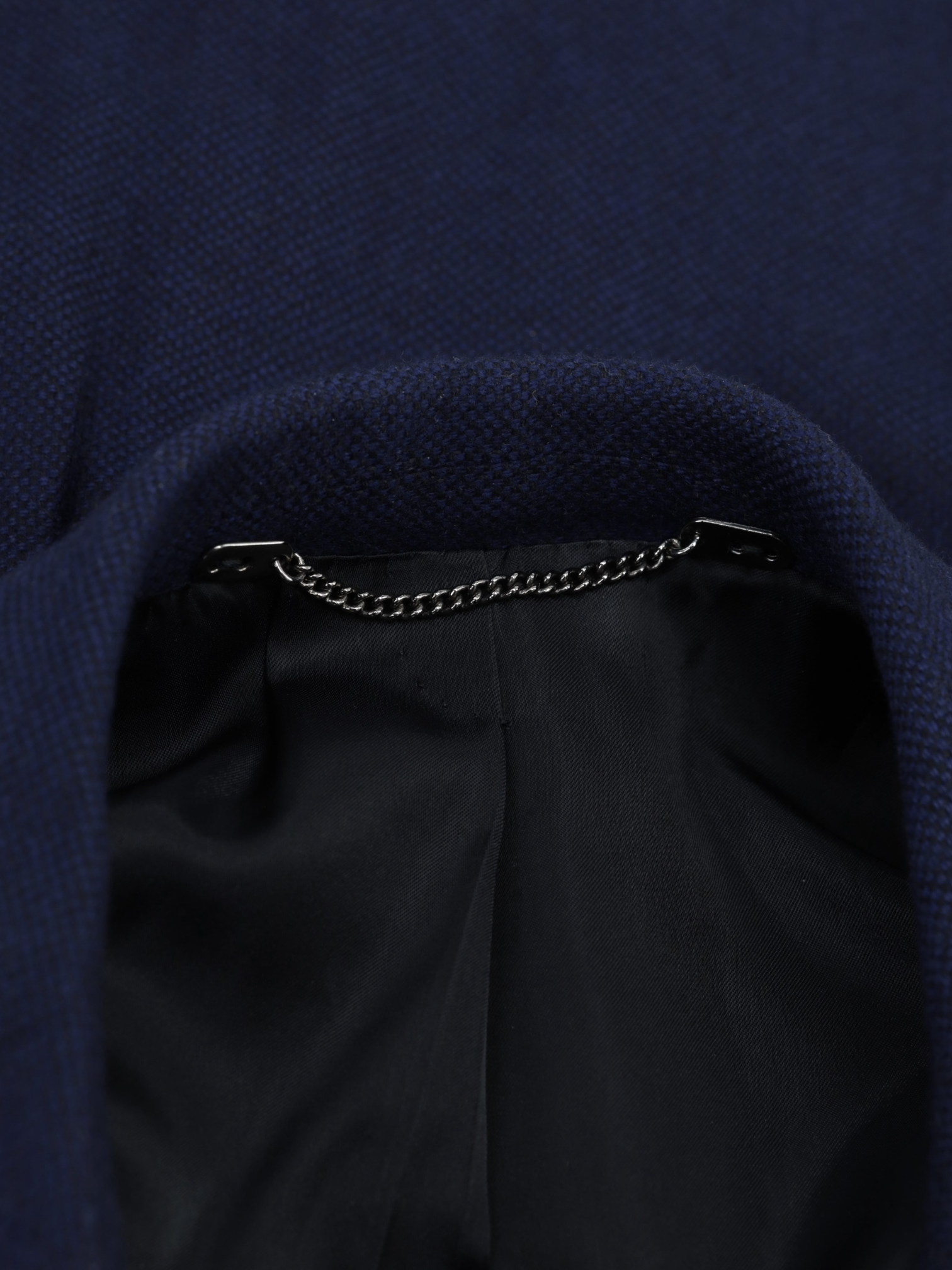 Cesare Attolini Navy Pure Cashmere Double Breasted Micro-Pattern Peacoat