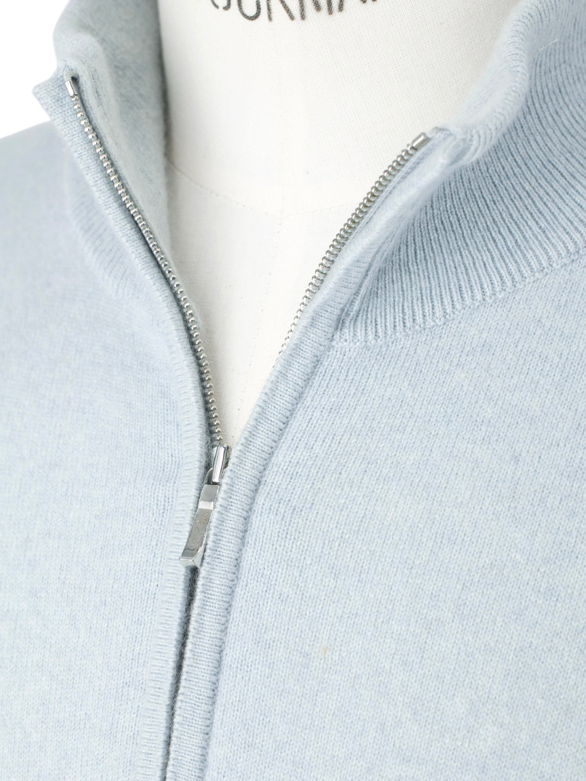 Loro Piana Slate Blue Baby-Cashmere Half-Zip Sweater