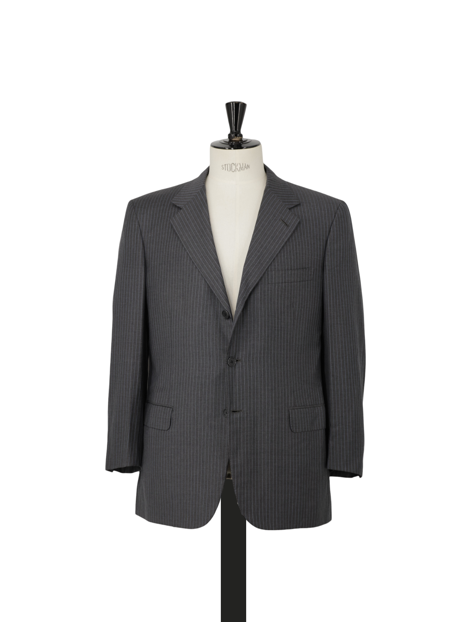 Brioni Grey & Light Blue Wool & Silk Pinstripe Palatino Suit