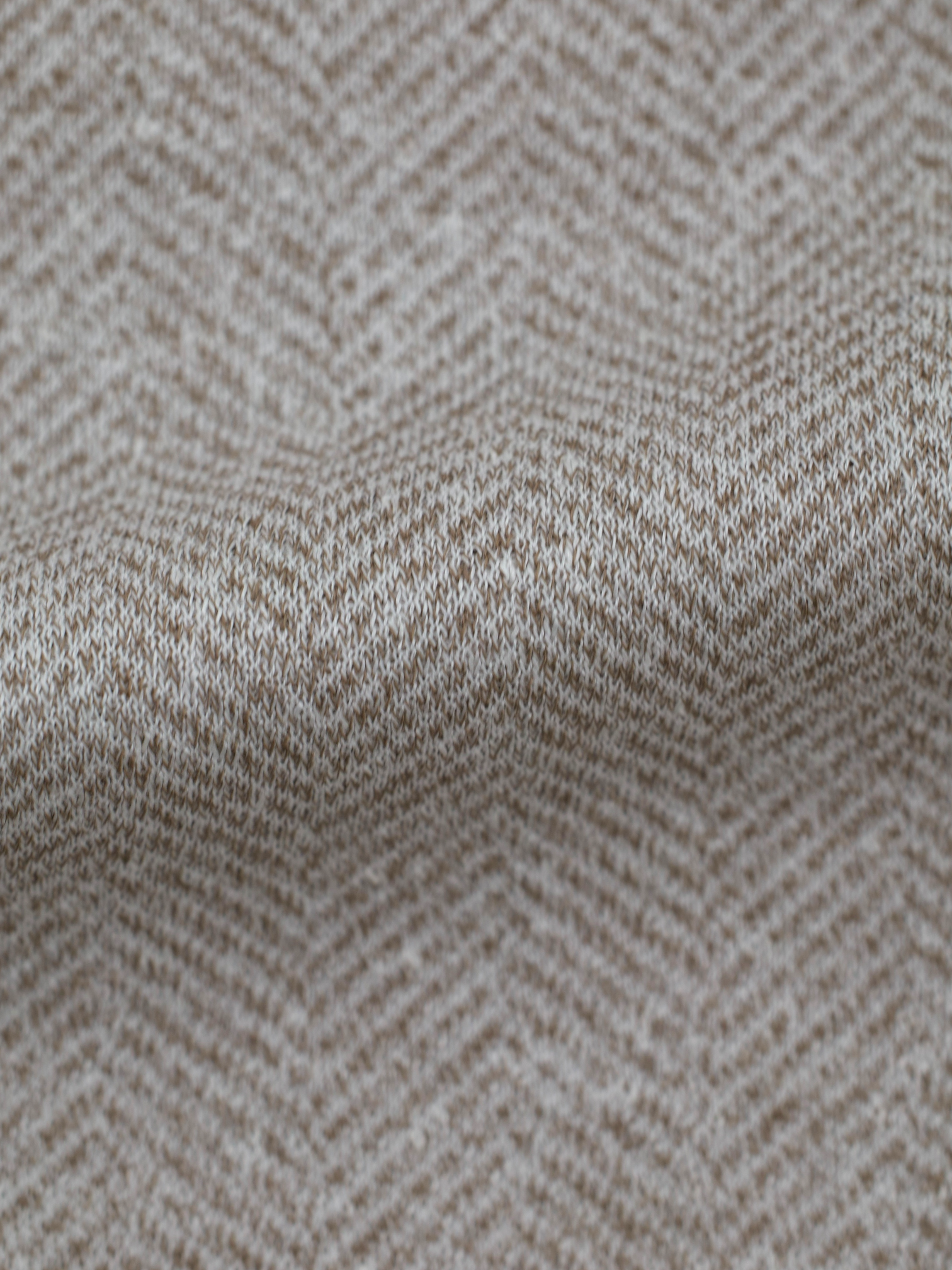 Marco Pescarolo Taupe Cotton & Linen Herringbone Drawstring Trousers