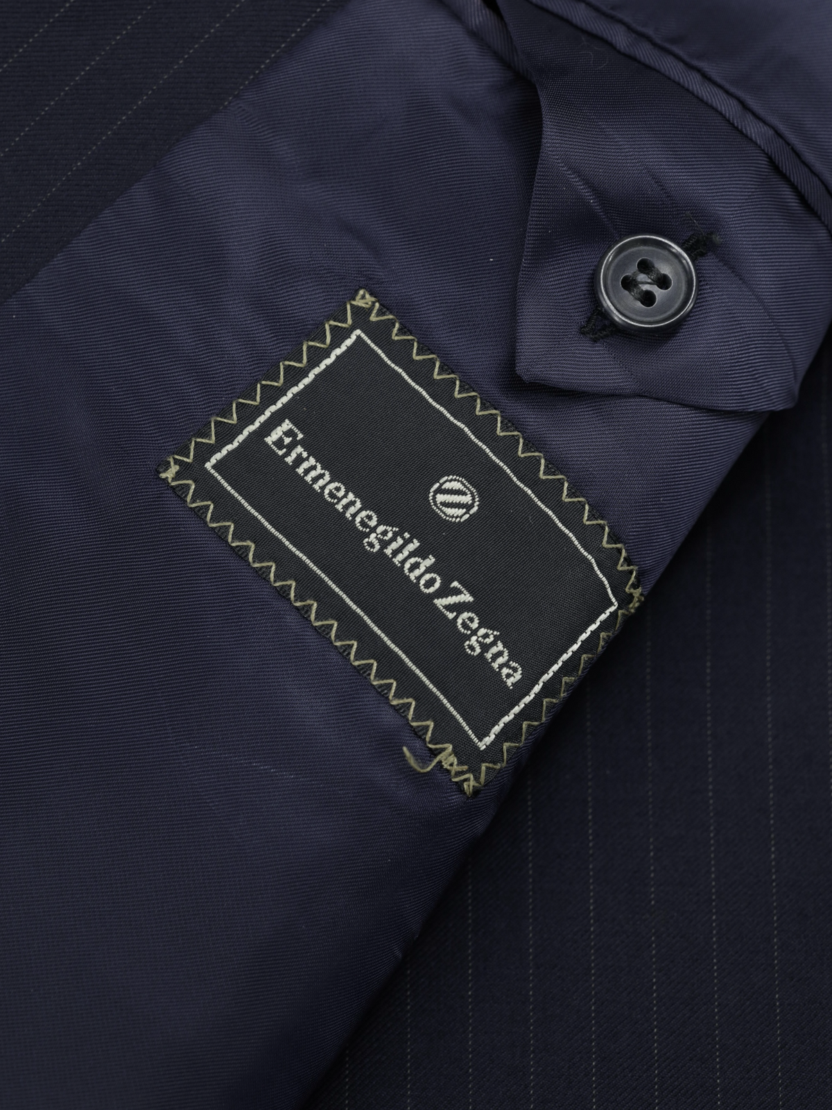 Ermenengildo Zegna Navy Vintage 3-Piece Super 100's Pinstripe Suit