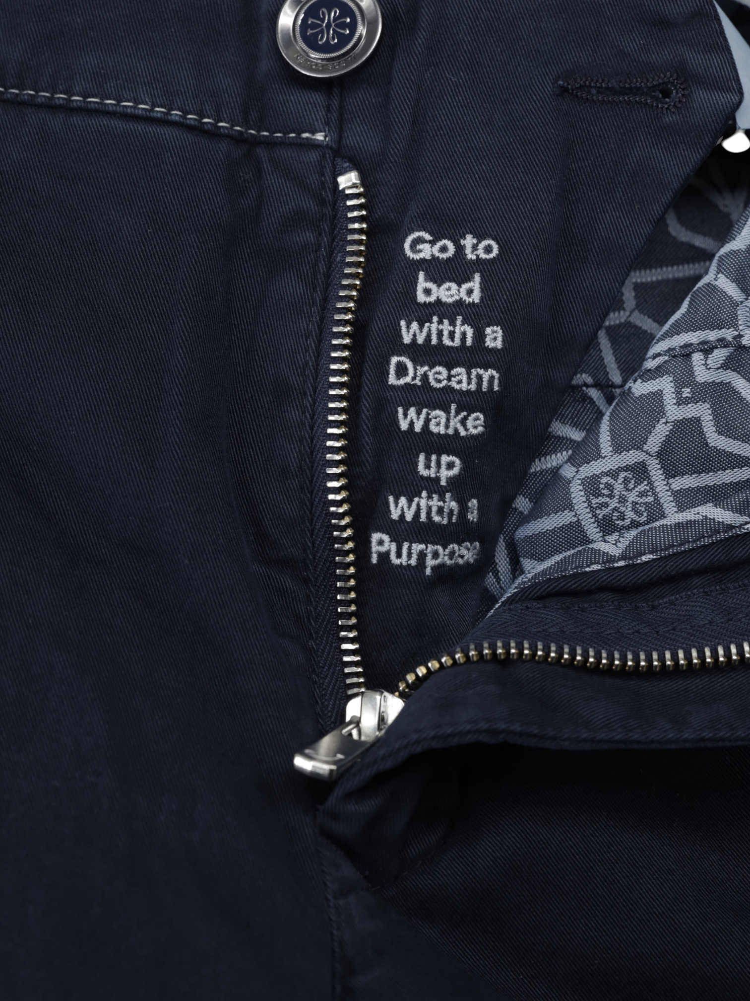 Jacob Cohen Navy Cotton & Stretch 5-Pocket Bobby Chino