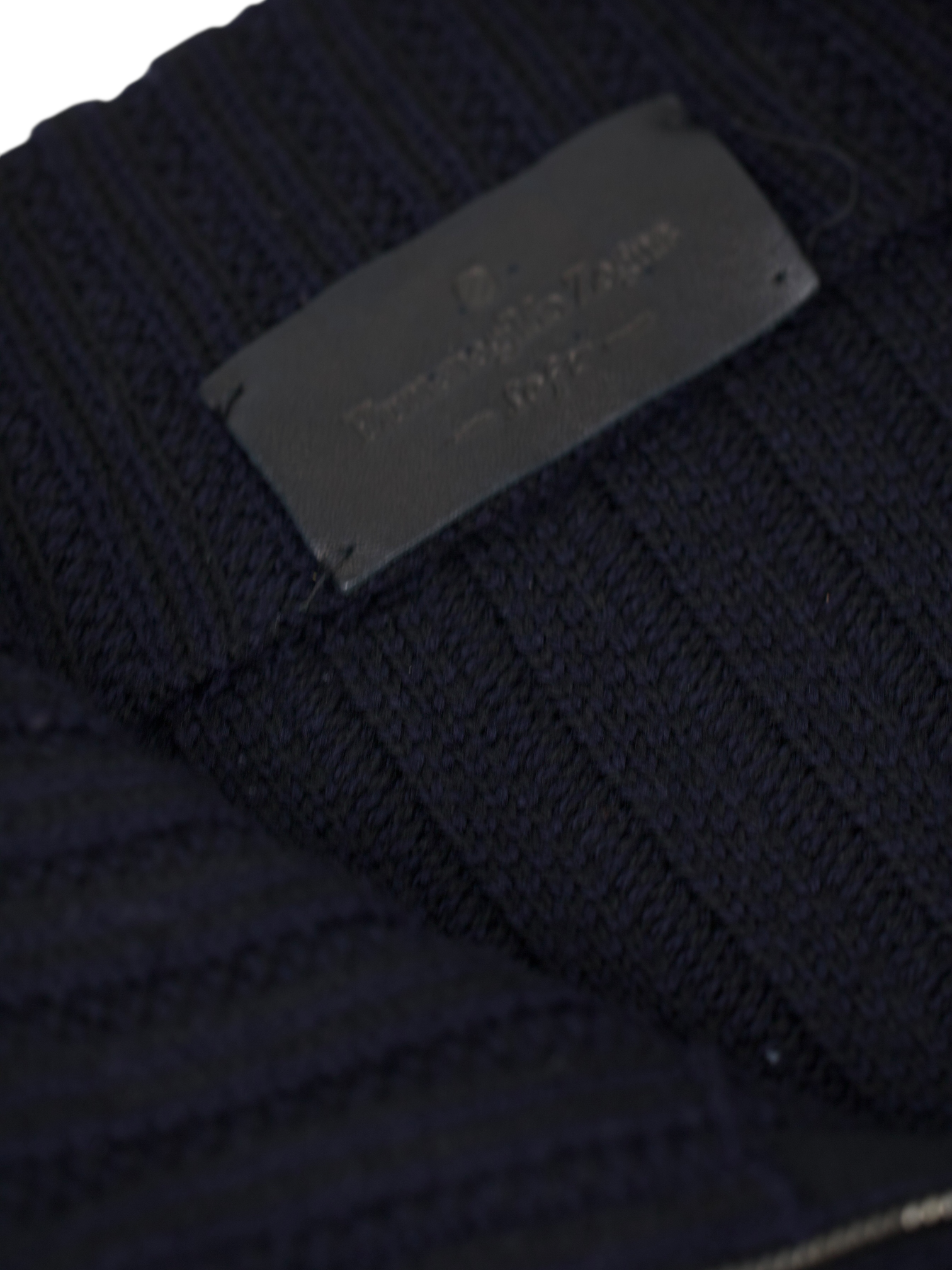 Ermenegildo Zegna Navy "Soft" Full-Zip Wool Rib-Knit Sweater