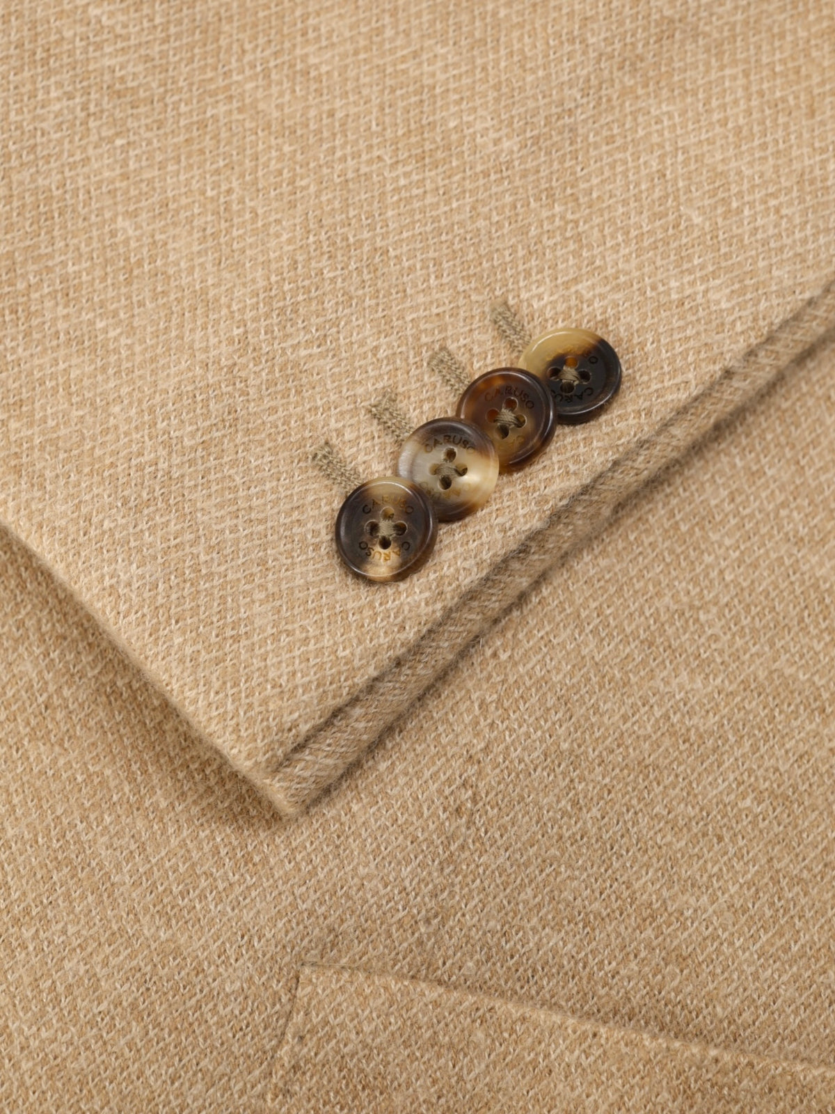 Caruso Light Brown Pure Camel Micro-Structure "Aida" Jacket