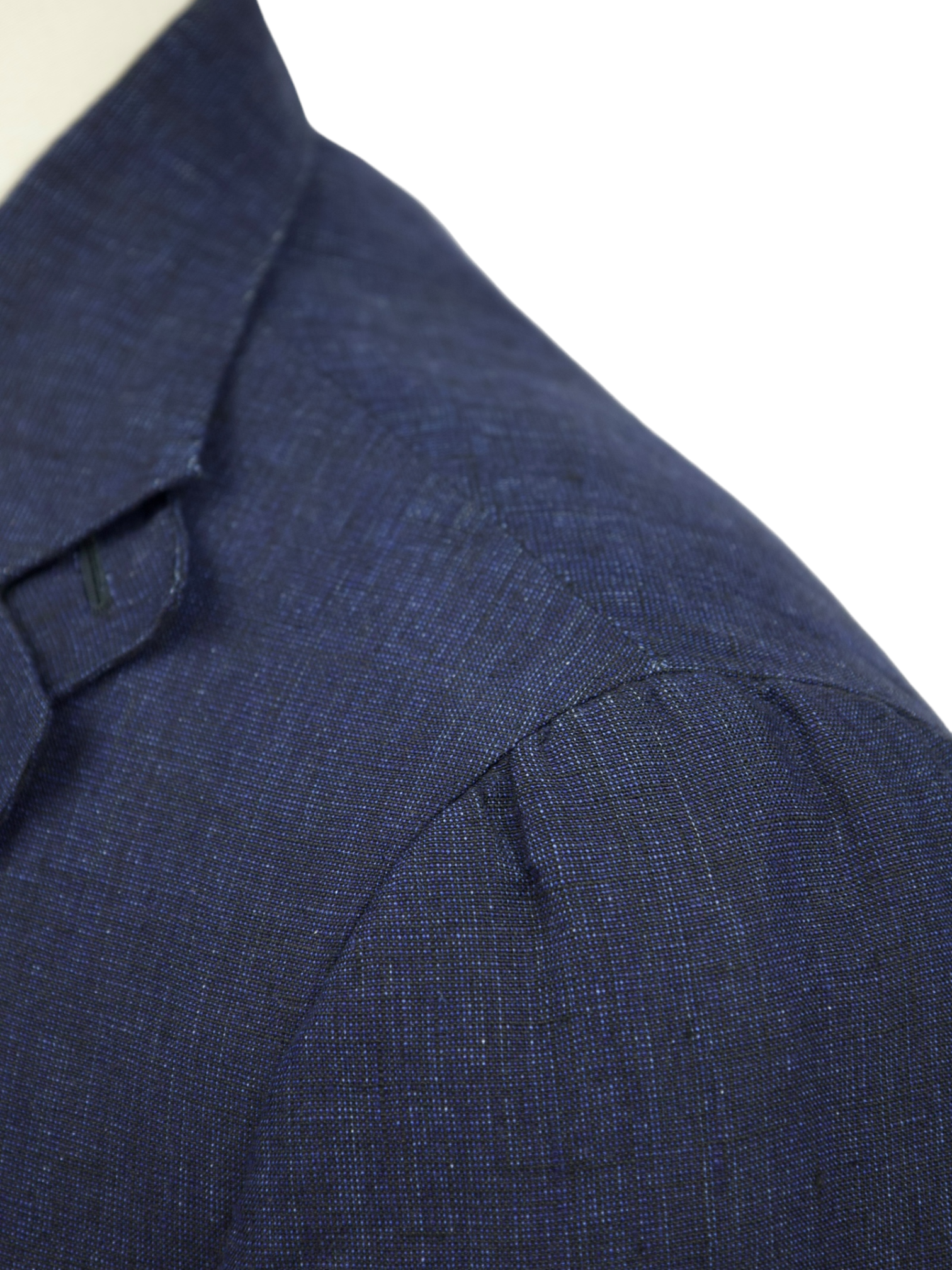 Luigi Borrelli Vintage Indigo Blue Linen Safari Jacket