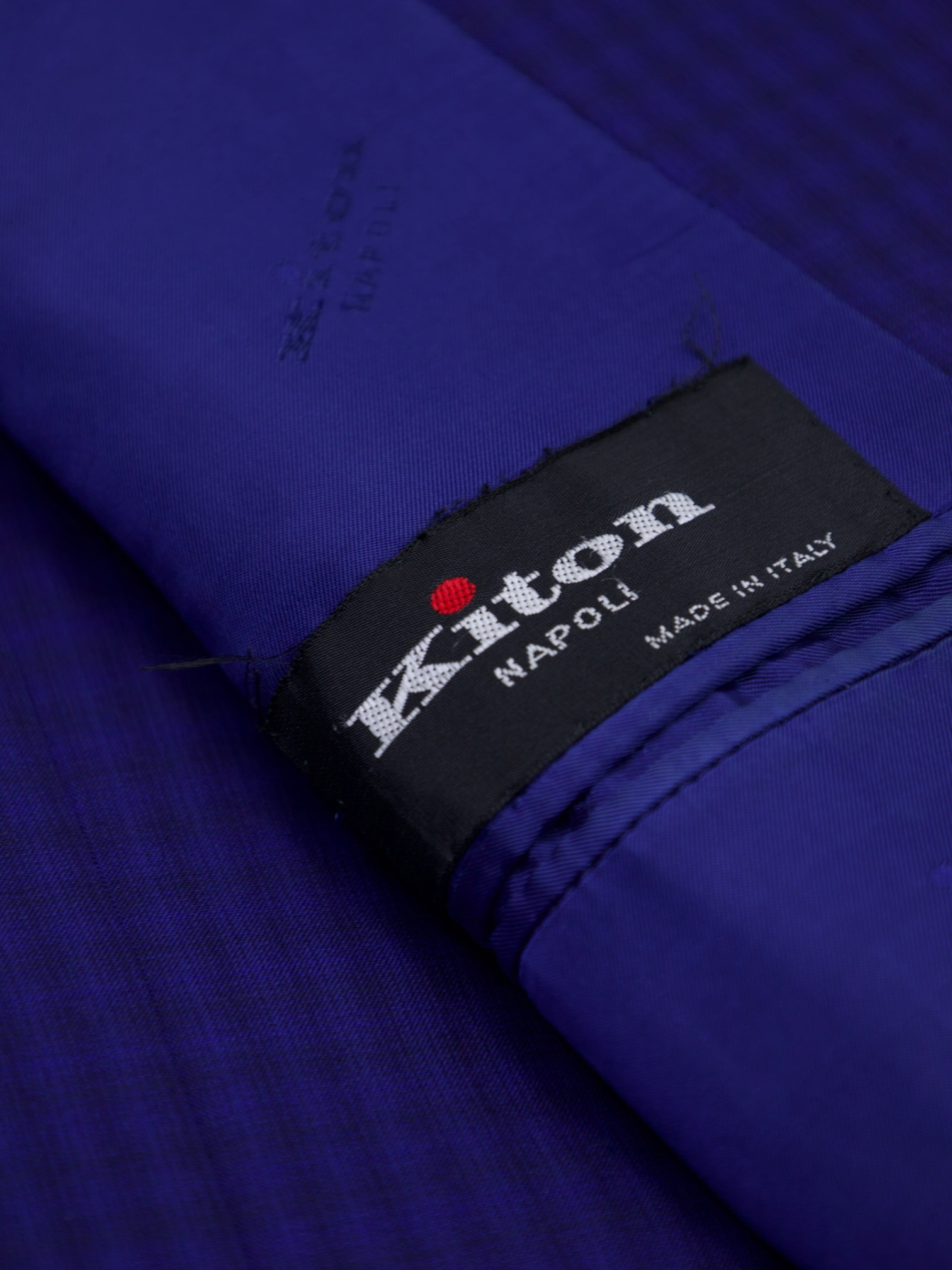 Kiton Bright Blue Fine Wool Gingham Check Suit