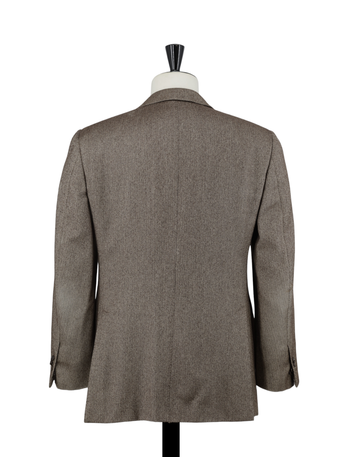 Ermenegildo Zegna Couture Brown Silk & Cashmere Herringbone Jacket