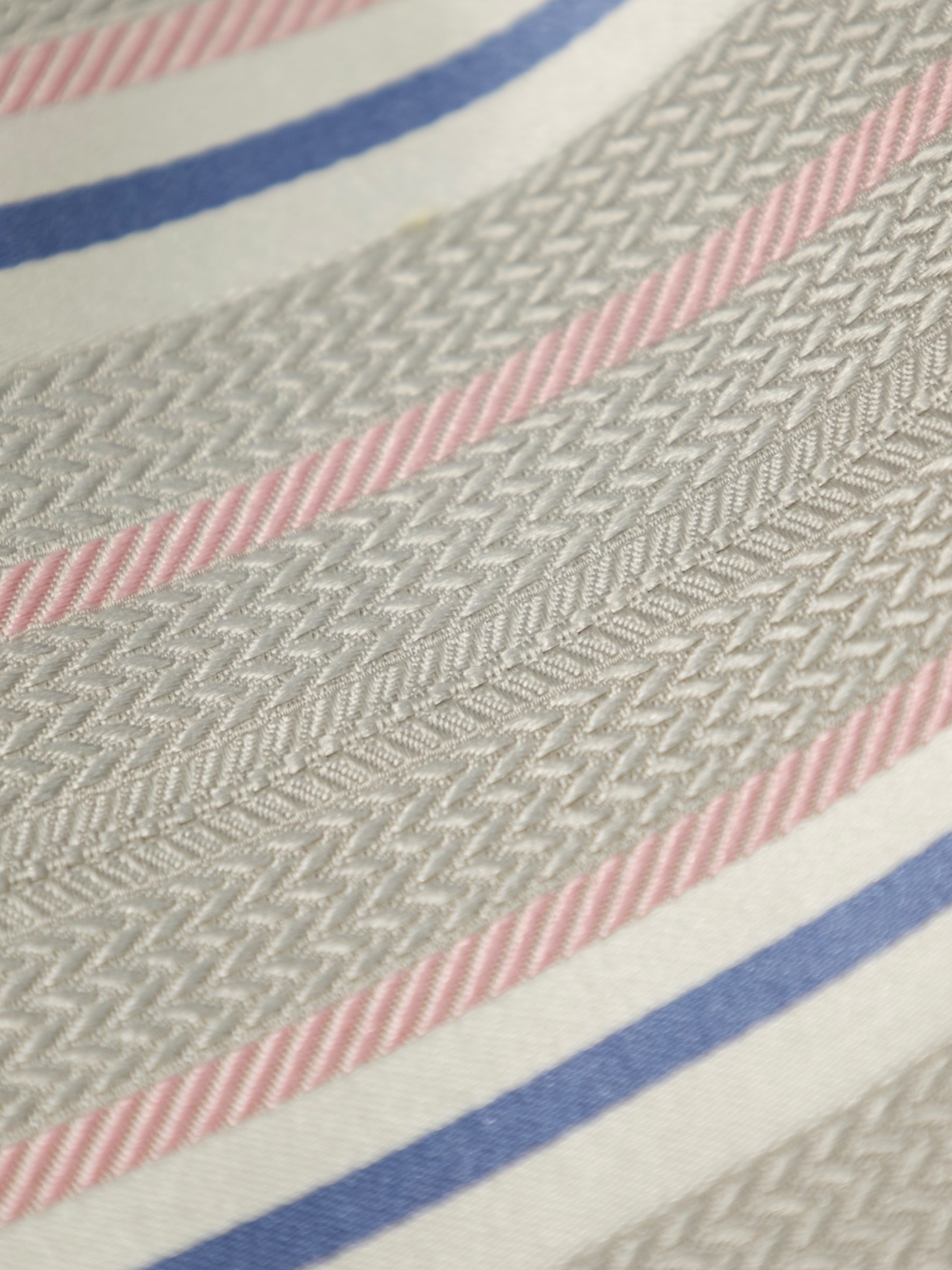 Ermenegildo Zegna Light Grey Multicolor Stripe Silk Tie