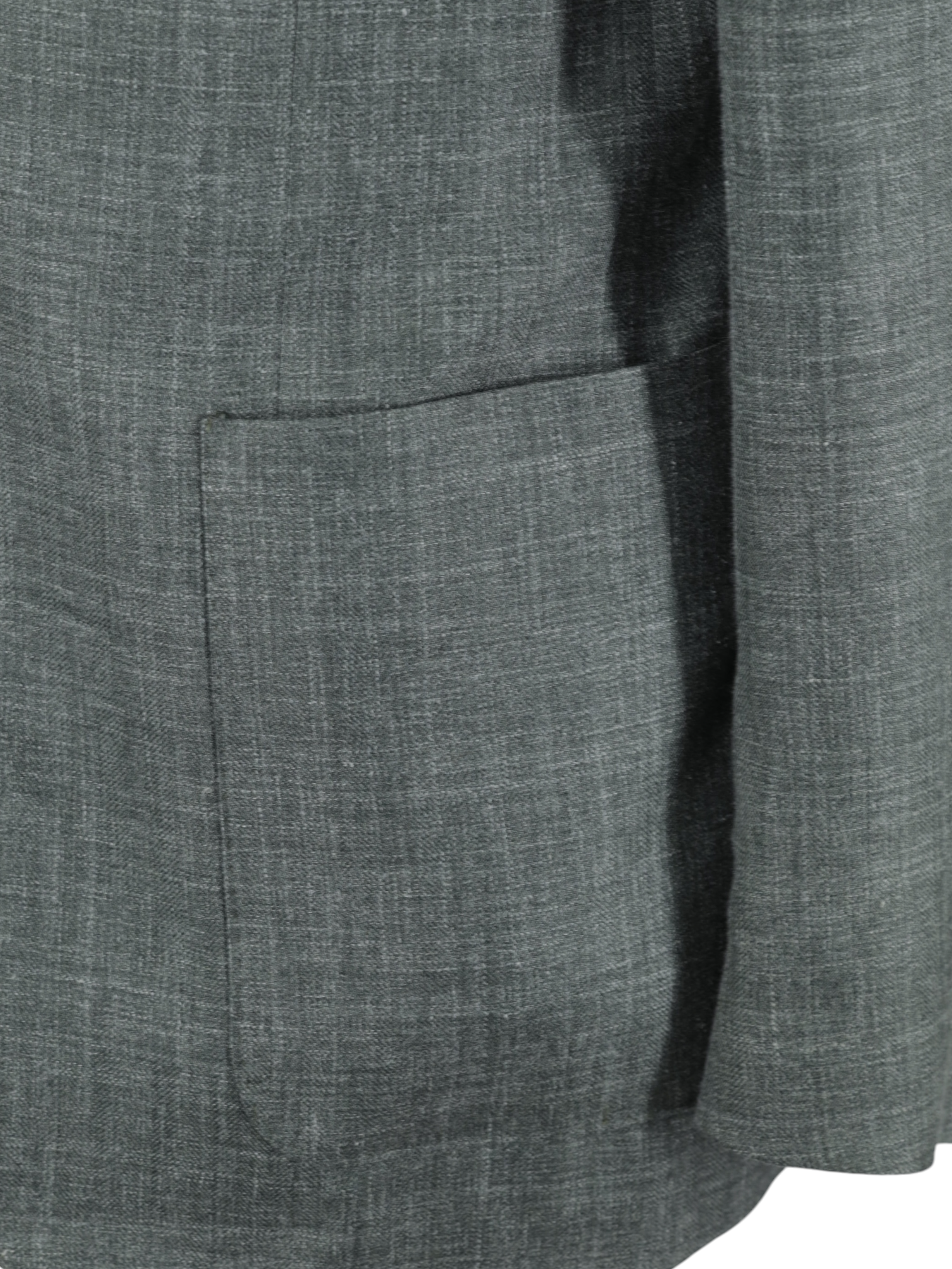 Corneliani Sage Green Wool, Silk & Linen Melange Jacket