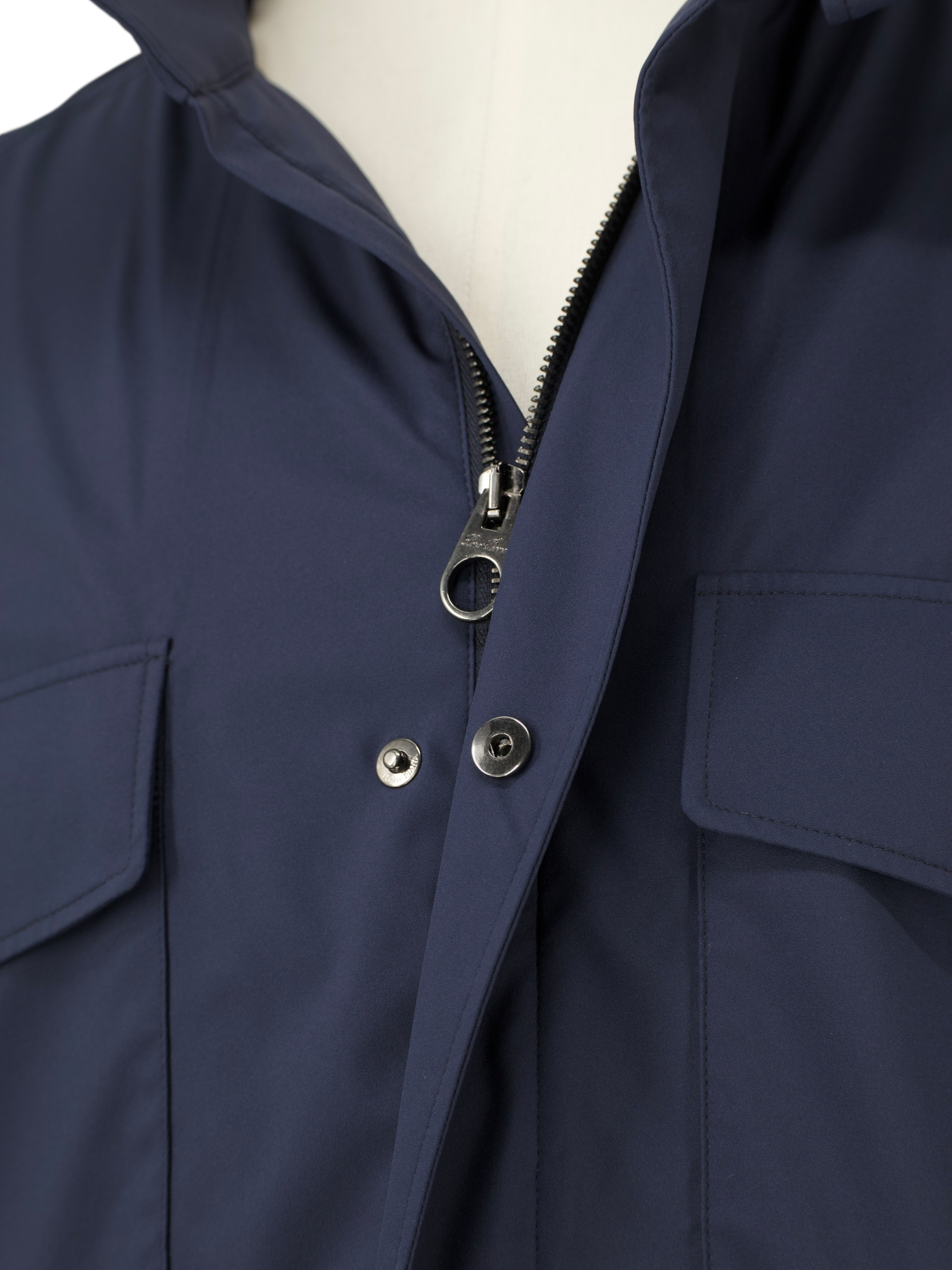 Loro Piana Navy Green Storm System Windmate Traveller Field Jacket