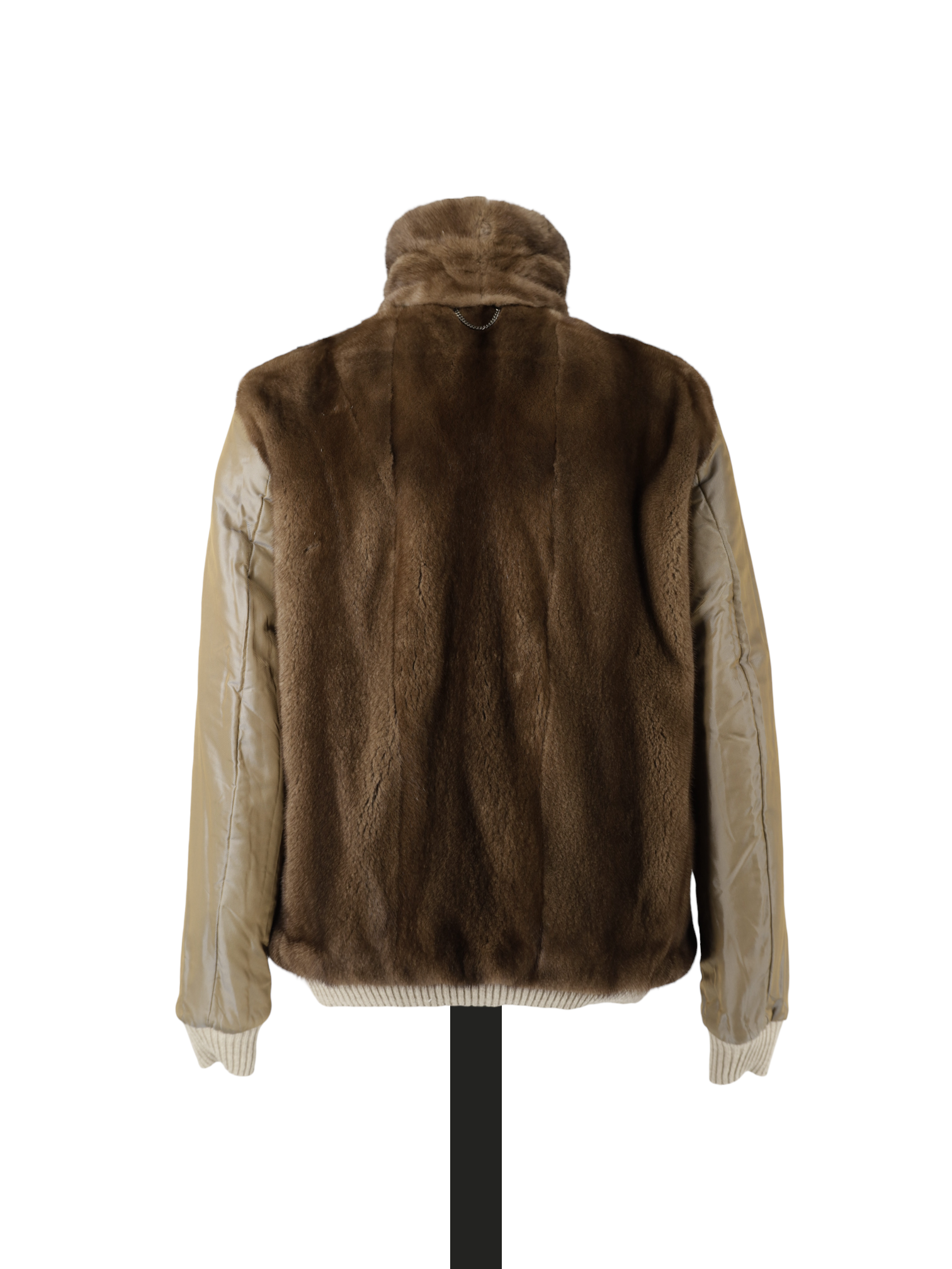 Cesare Attolini Beige Pure Cashmere & Mink Fur Lining Blouson Jacket