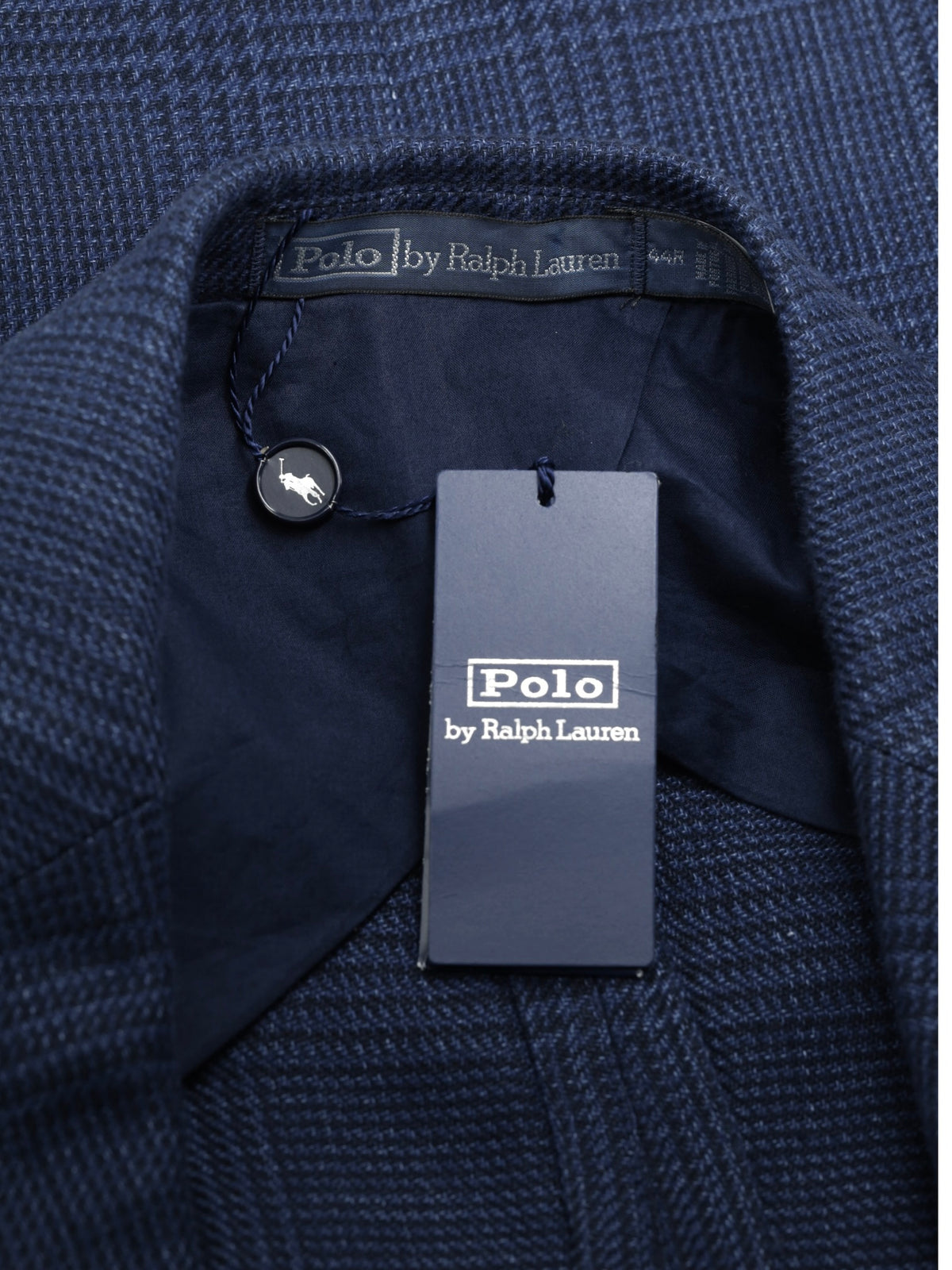 Ralph Lauren Blue Cotton & Linen Prince of Wales Jacket