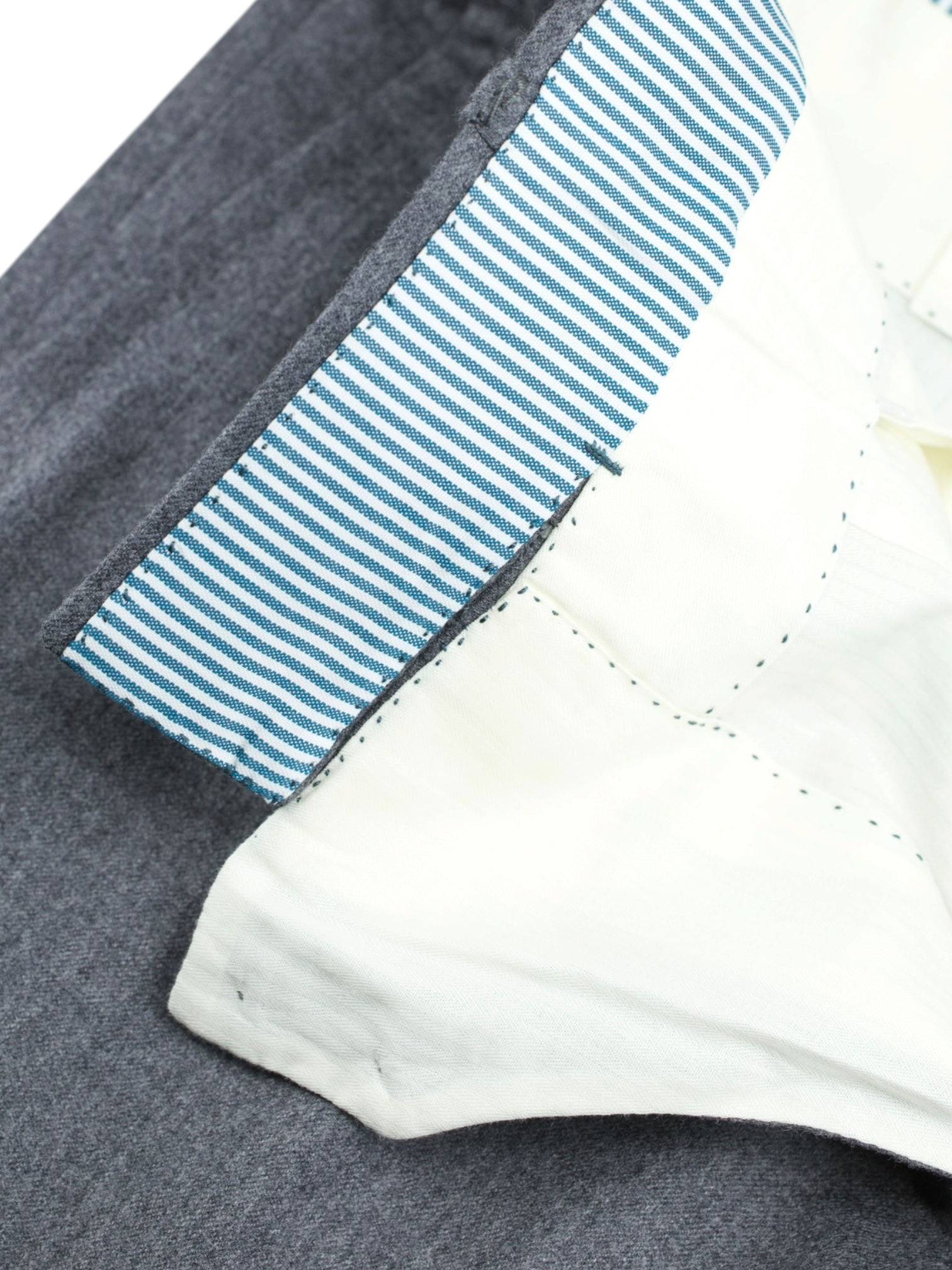 Sartoria Voglio Grey Wool-Flannel "Caccioppoli" Sartorial Trousers