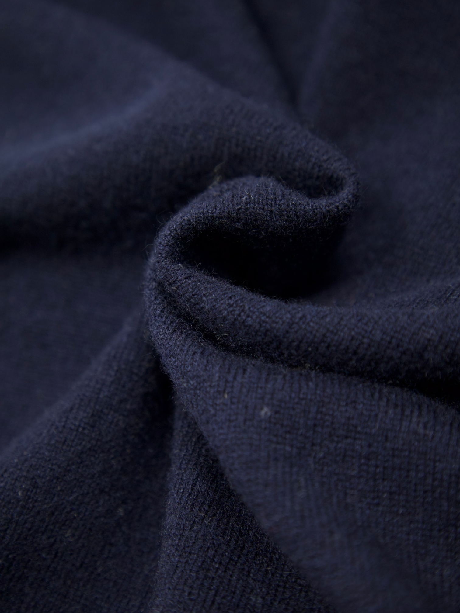 Ermenegildo Zegna Navy Premium Cashmere Zip-Up Fisherman's Sweater