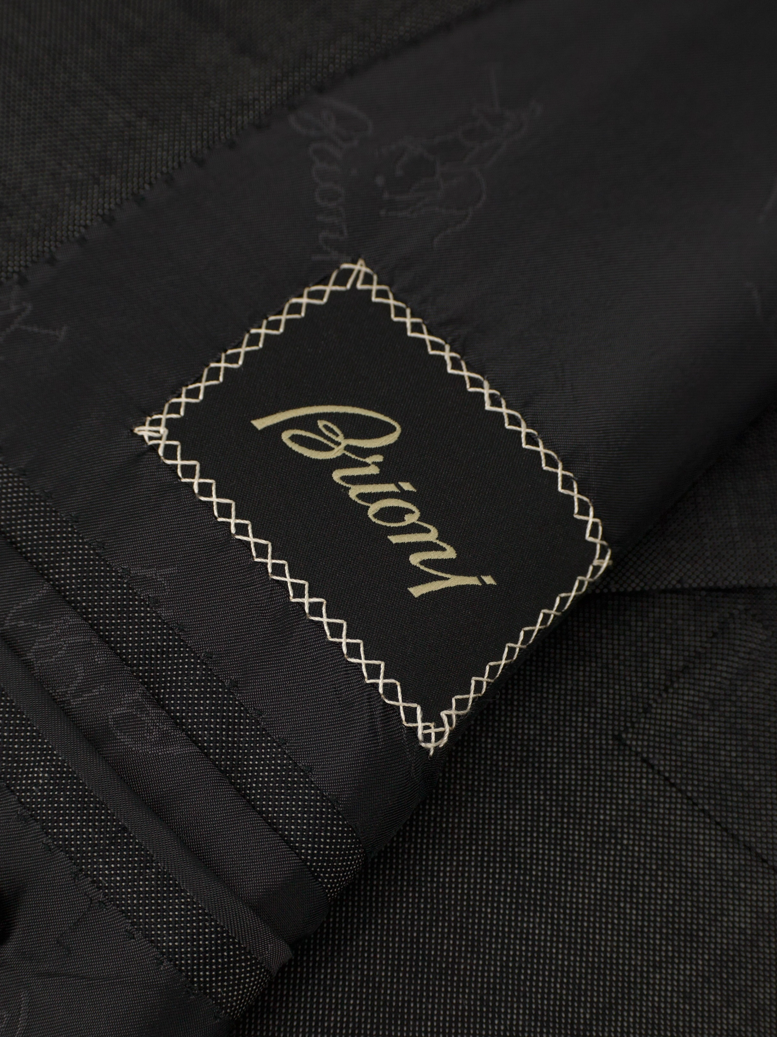 Brioni Dark Grey Fine-Wool Pinpoint Palatino Suit