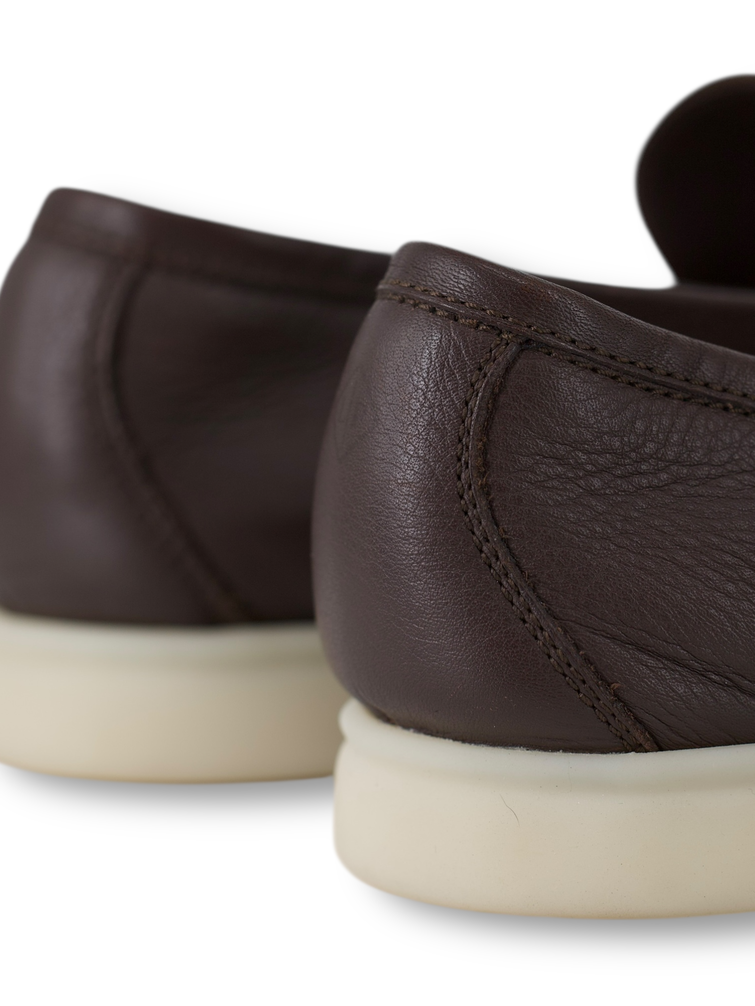 Loro Piana Dark Brown Elk Leather Summer Walk Loafers