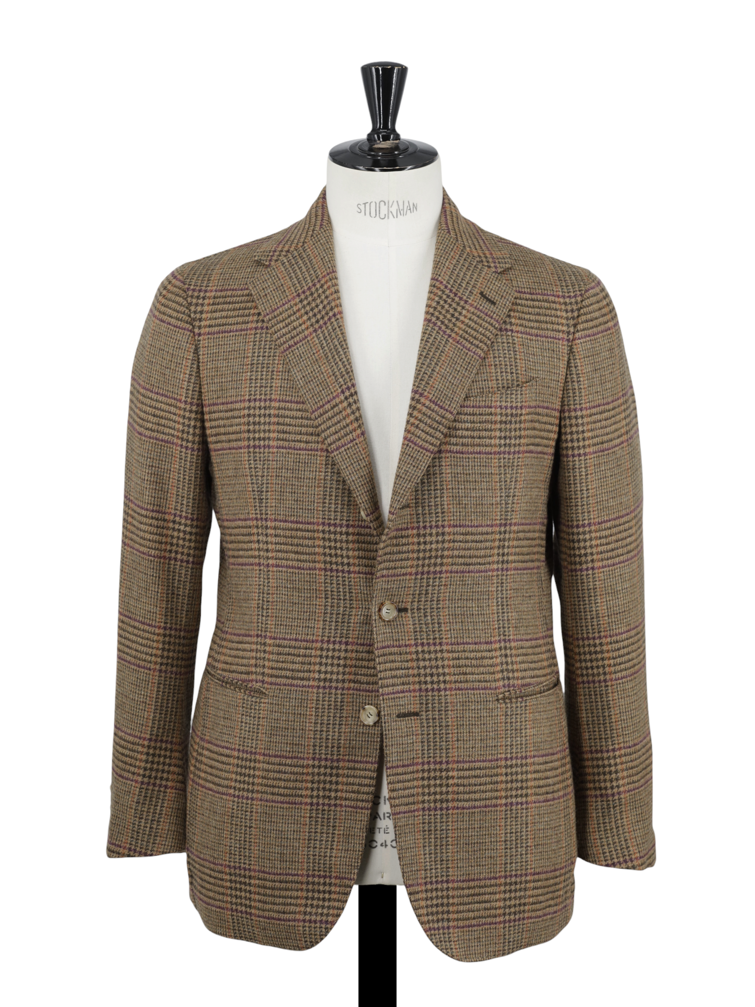 Stile Latino Brown & Multicolor Prince of Wales Goodwood-Style Tweed Jacket