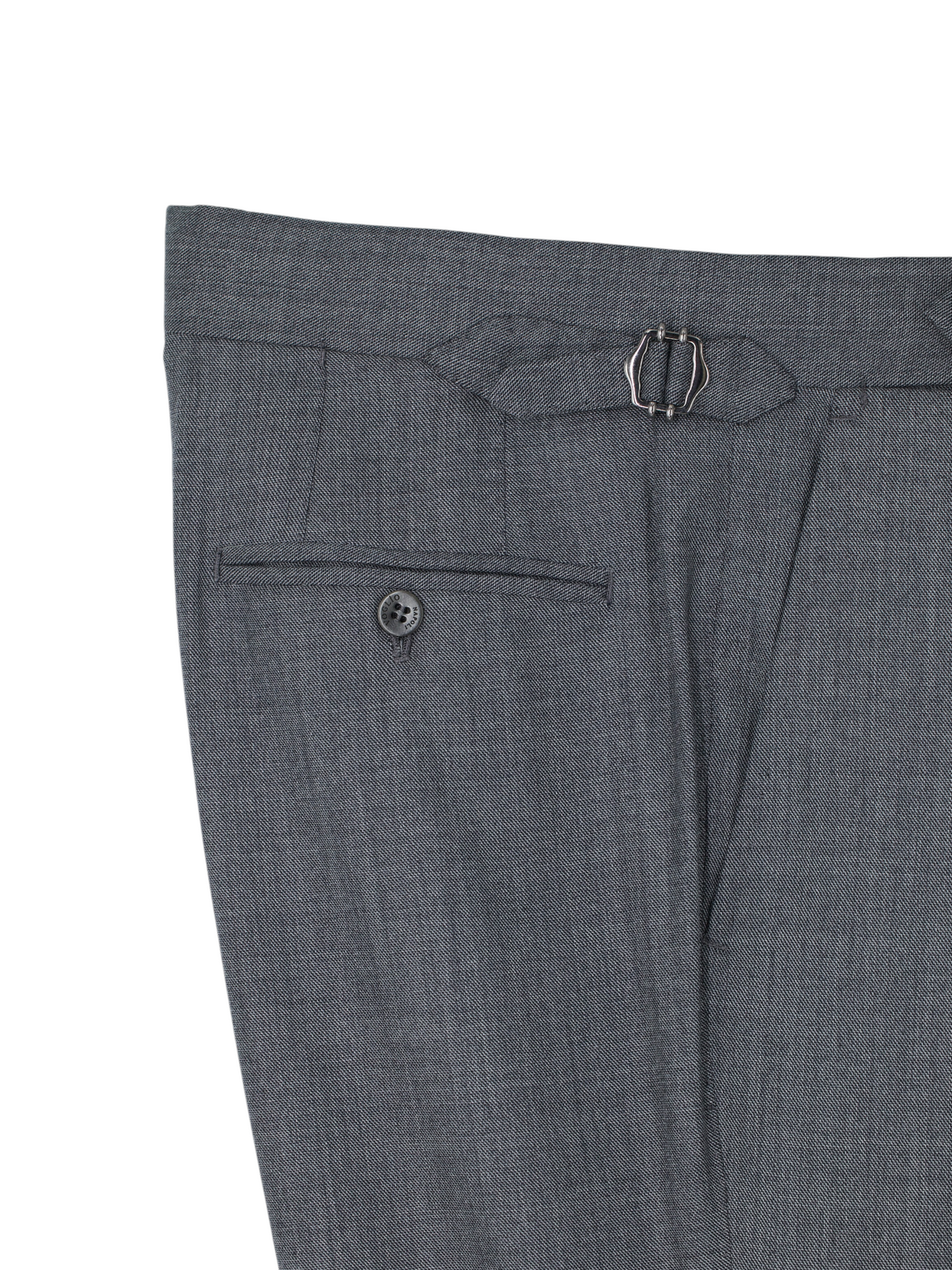 Sartoria Voglio Grey 4-Seasons Wool & Cashmere Sharkskin Sartorial Trousers