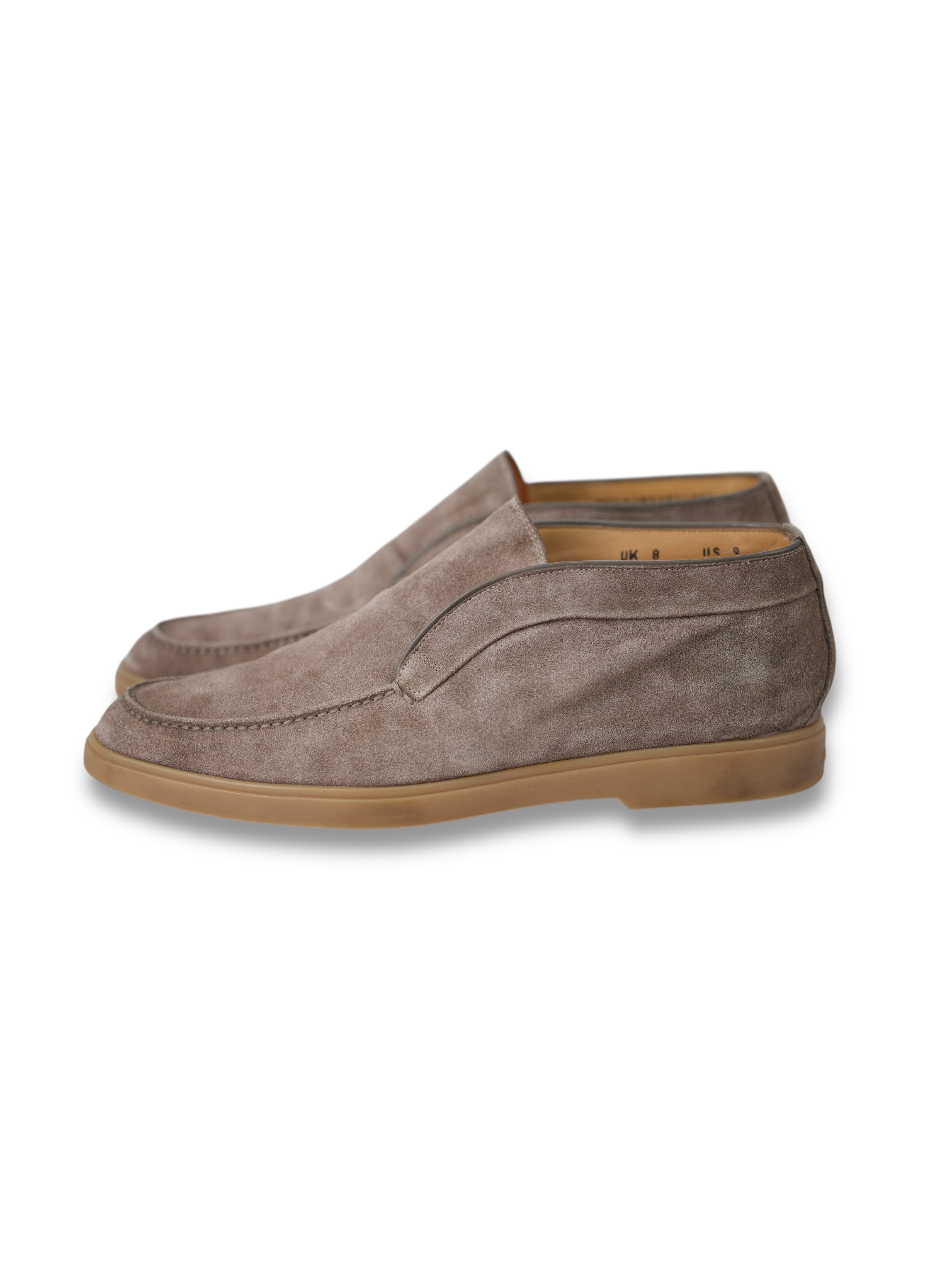 Santoni Light Grey Suede Yalta Desert Boots