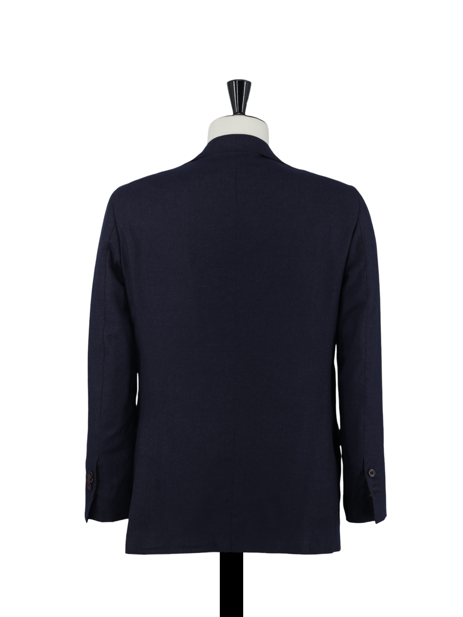 Kiton Navy & Burgundy 14-Micron Wool & Silk Bicolor-Pinpoint Suit