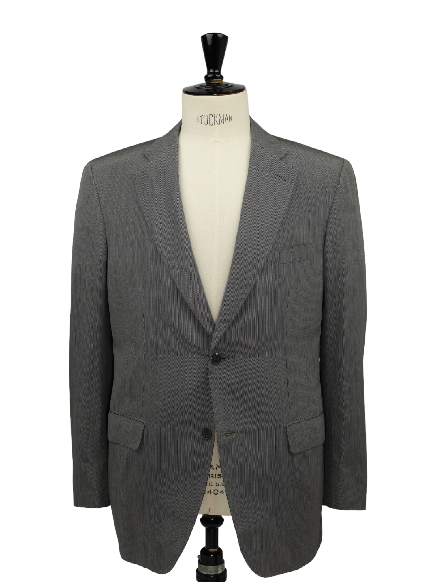 Brioni Light Grey Micro-Stripe Silk & Cashmere Chigi Suit