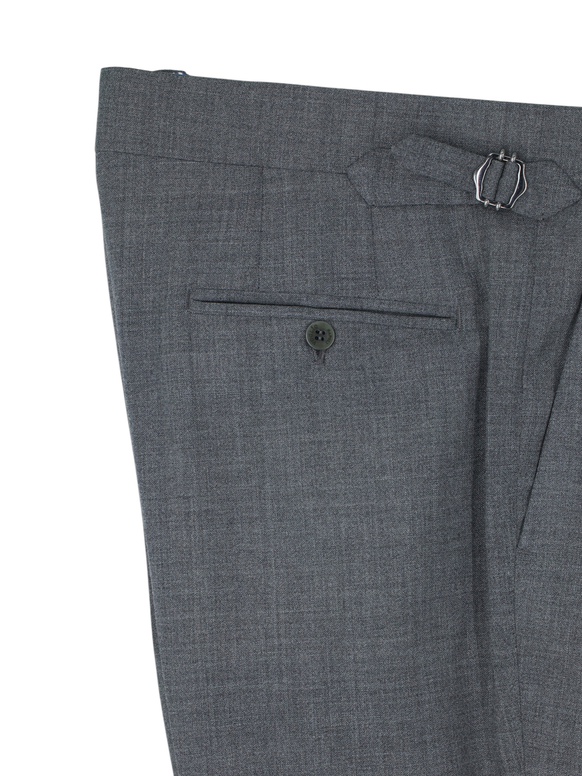 Sartoria Voglio Grey "Fresco III" Wool Melange Sartorial Trousers