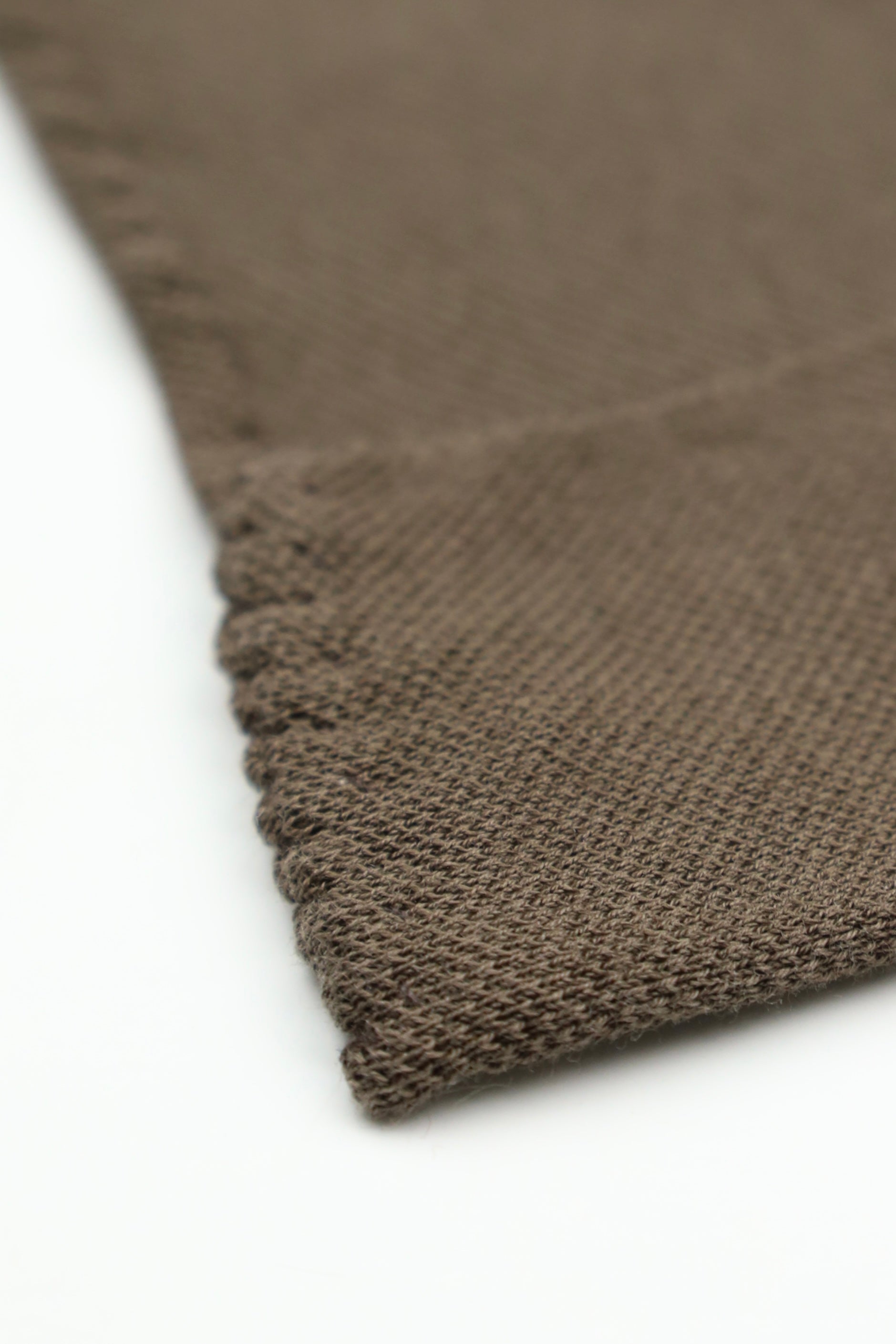 Kiton Brown Piqué Knitted Cotton Shirt